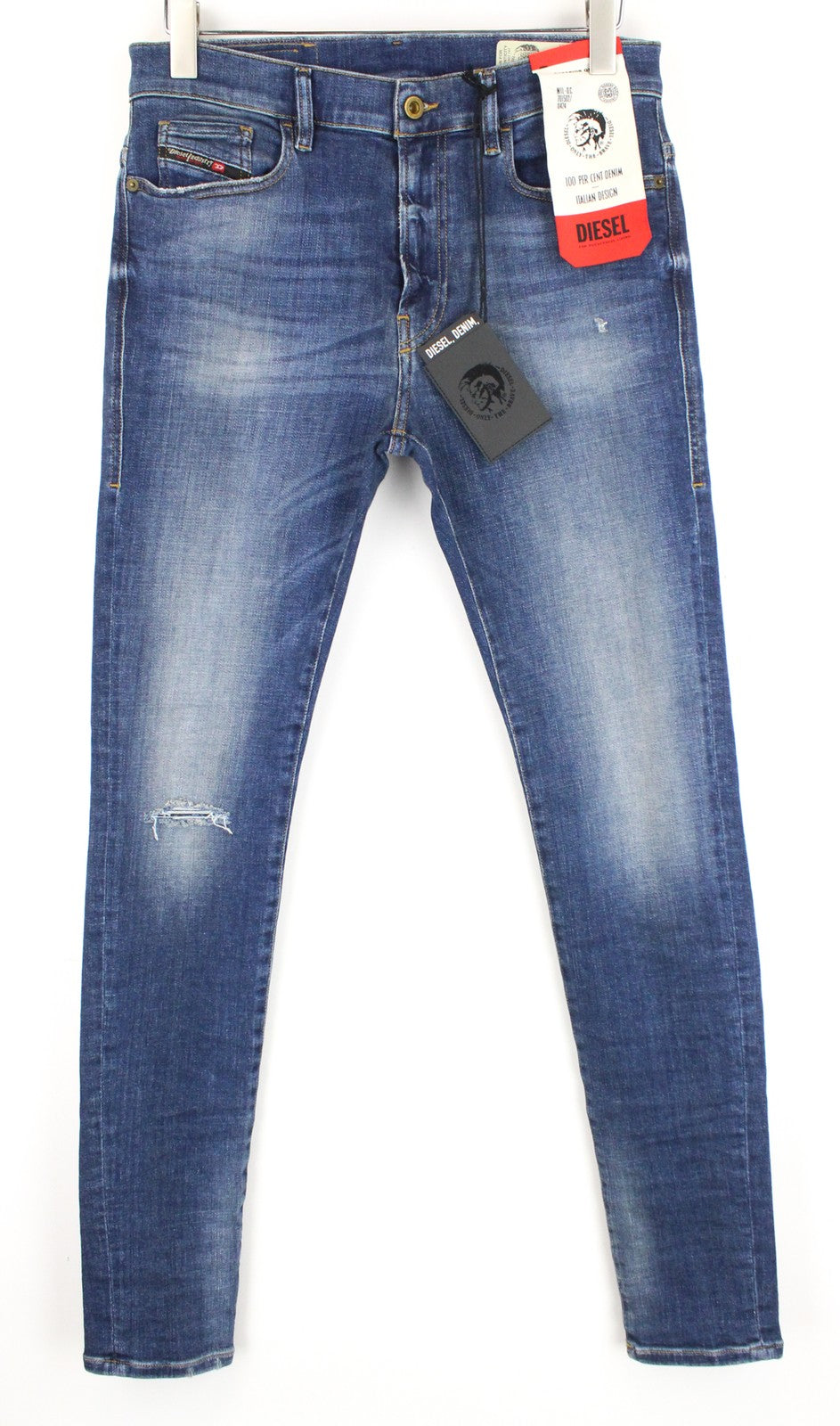 DIESEL D-Amny 086AV W31/L32 Men Jeans Stretch Zip-Fly Denim Skinny Distressed