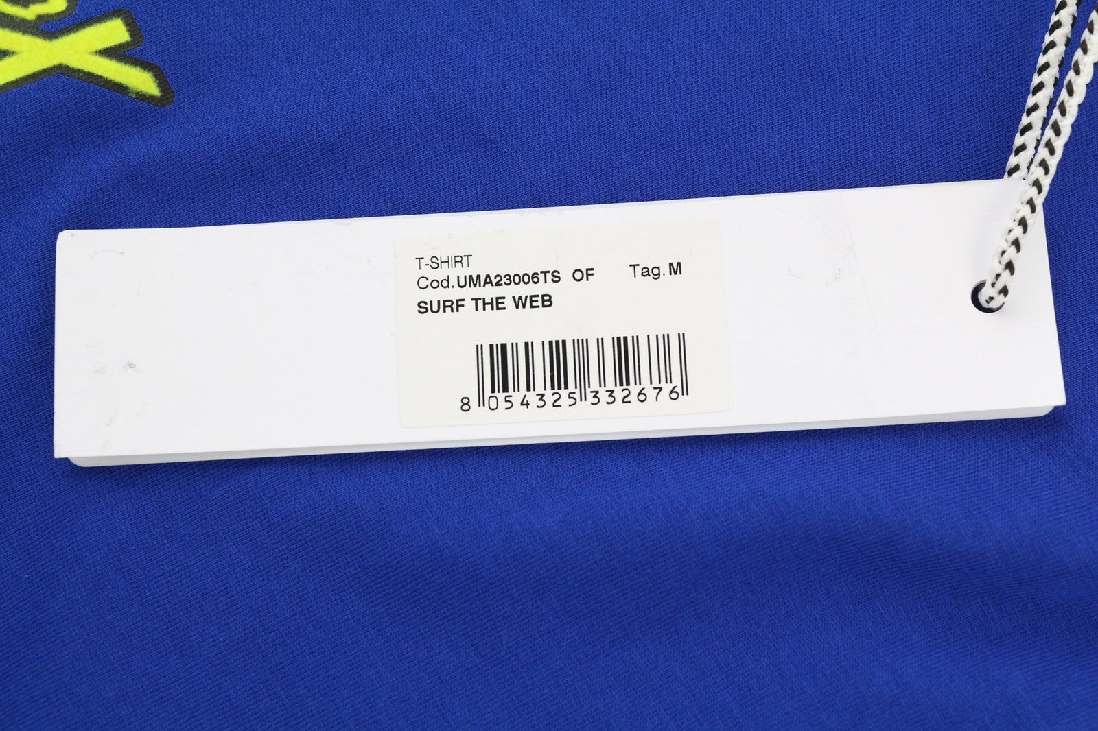 JOHN RICHMOND Mens T-Shirt M Blue Short Sleeve Crew Neck Yellow  All Seasons