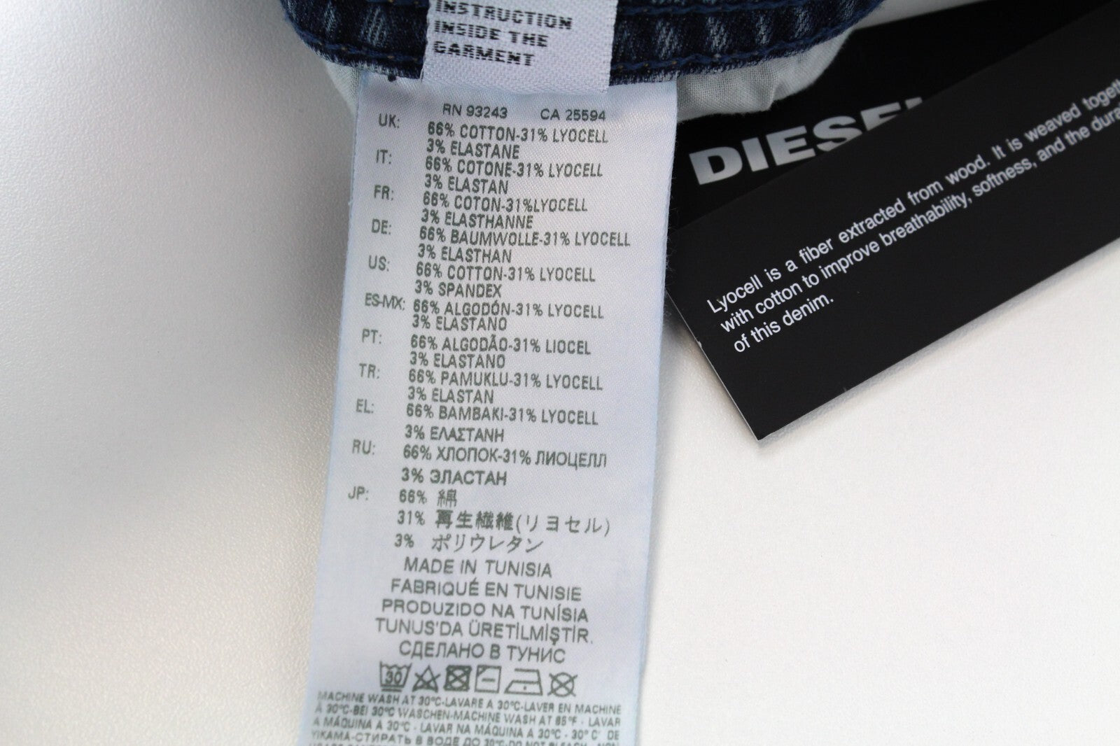 DIESEL Thommer 084UX W27/L32 Men Jeans Stone Washed Boys Skinny Stained Zip-Fly