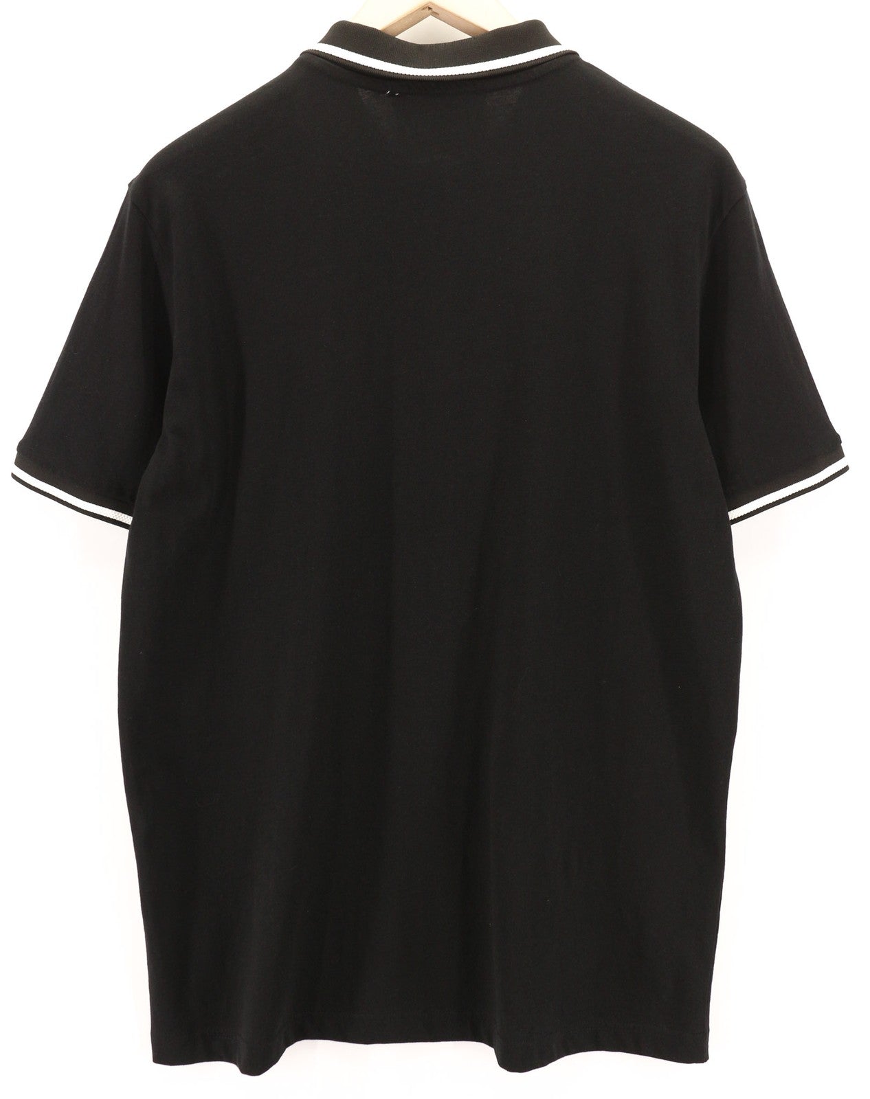 JOHN RICHMOND Mens T-Shirt M Black Short Sleeve Polo Patch  All Seasons Dark