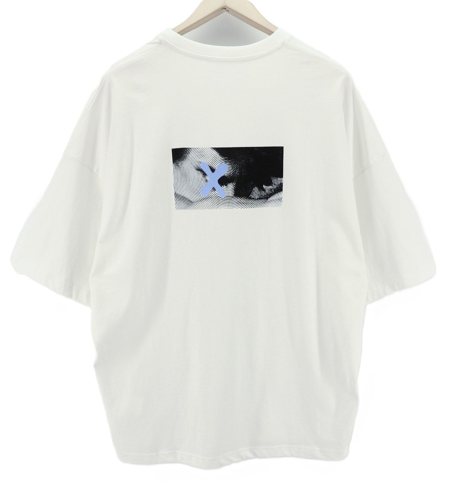 JOHN RICHMOND Mens T-Shirt M White Loose Oversized Crew Short Sleeve