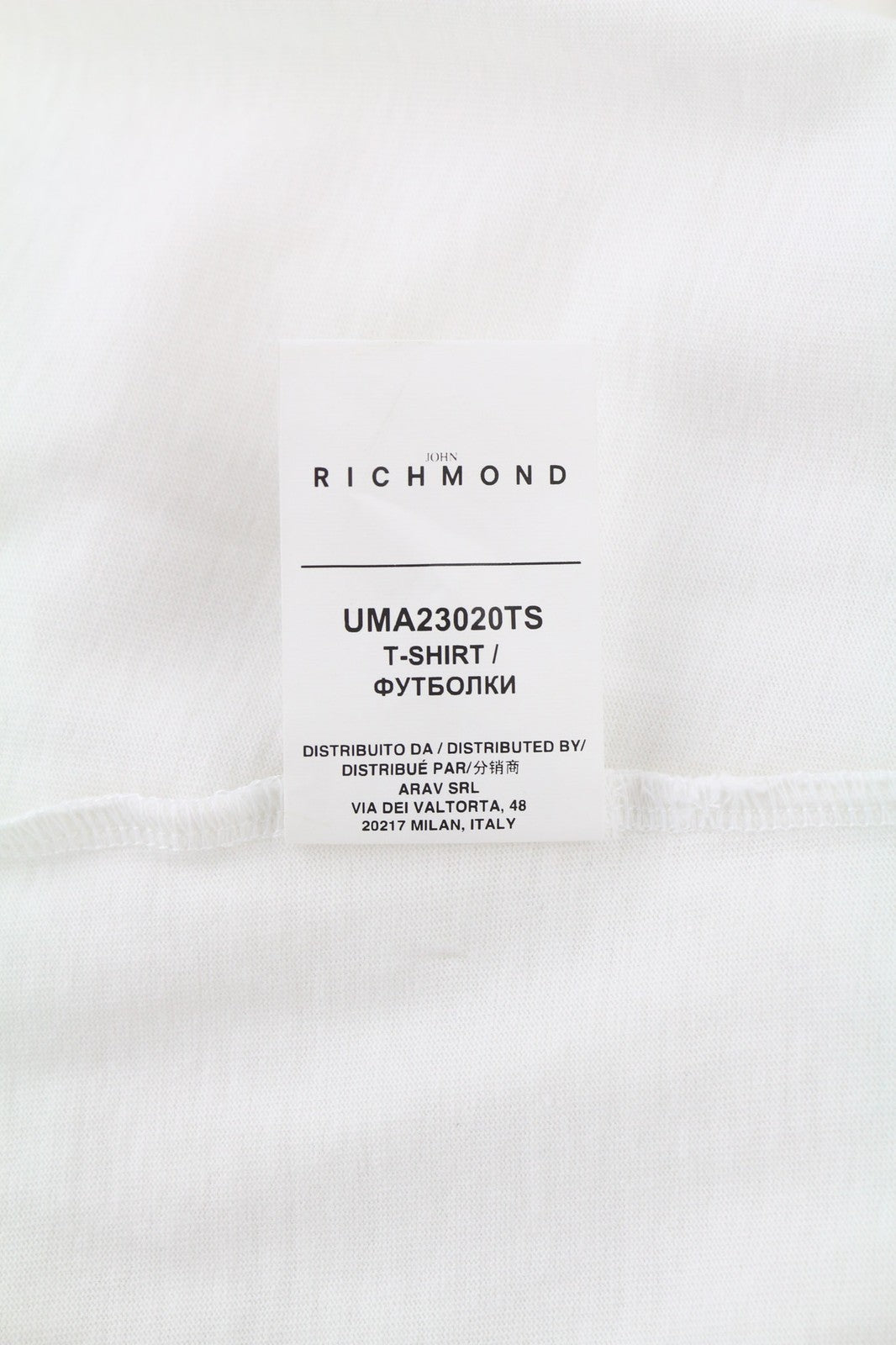 JOHN RICHMOND Mens T-Shirt M White Loose Oversized Crew Short Sleeve