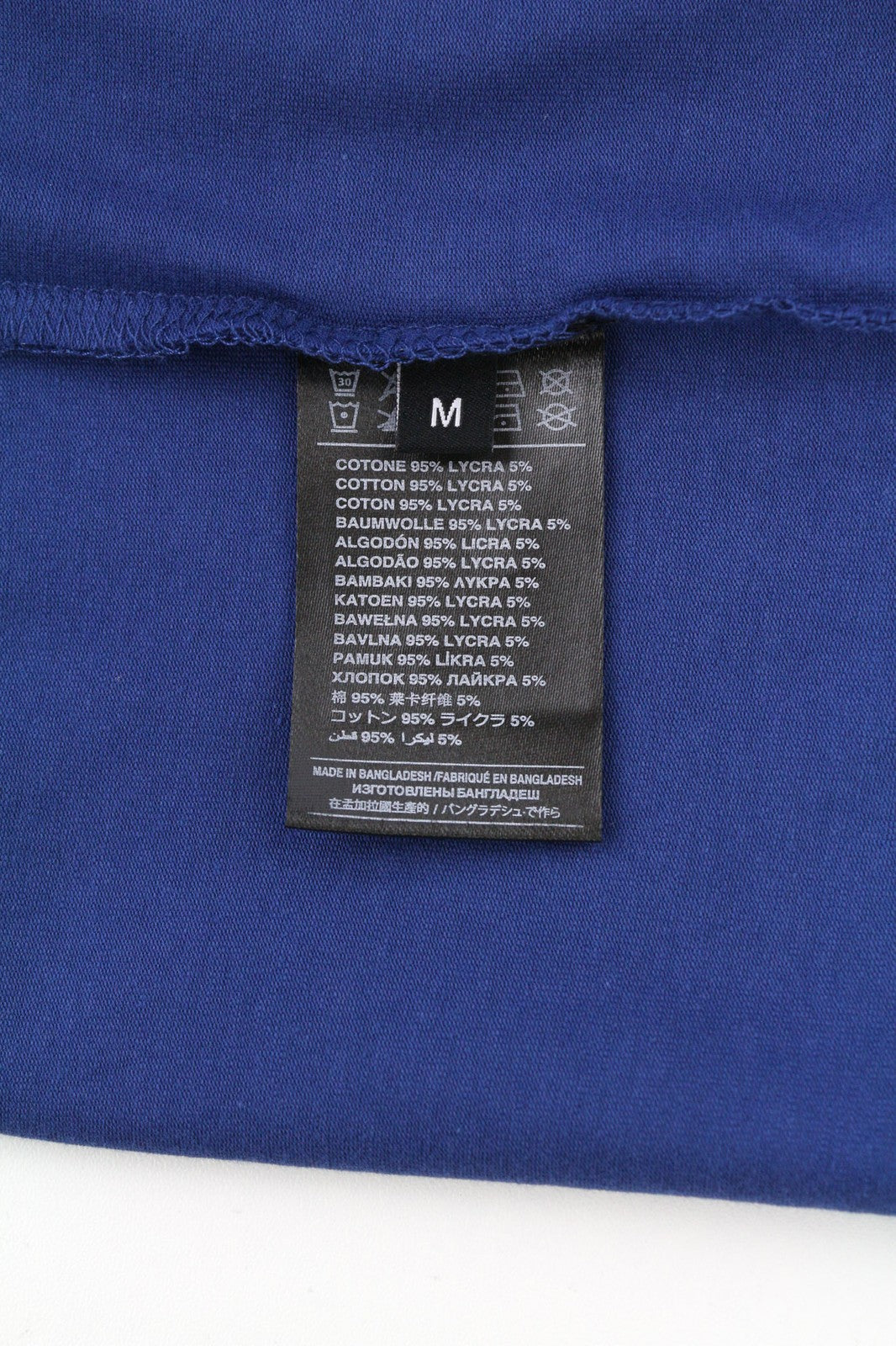 RICHMOND Mens T-Shirt M Blue Short Sleeve  Crew Stretch  All Seasons