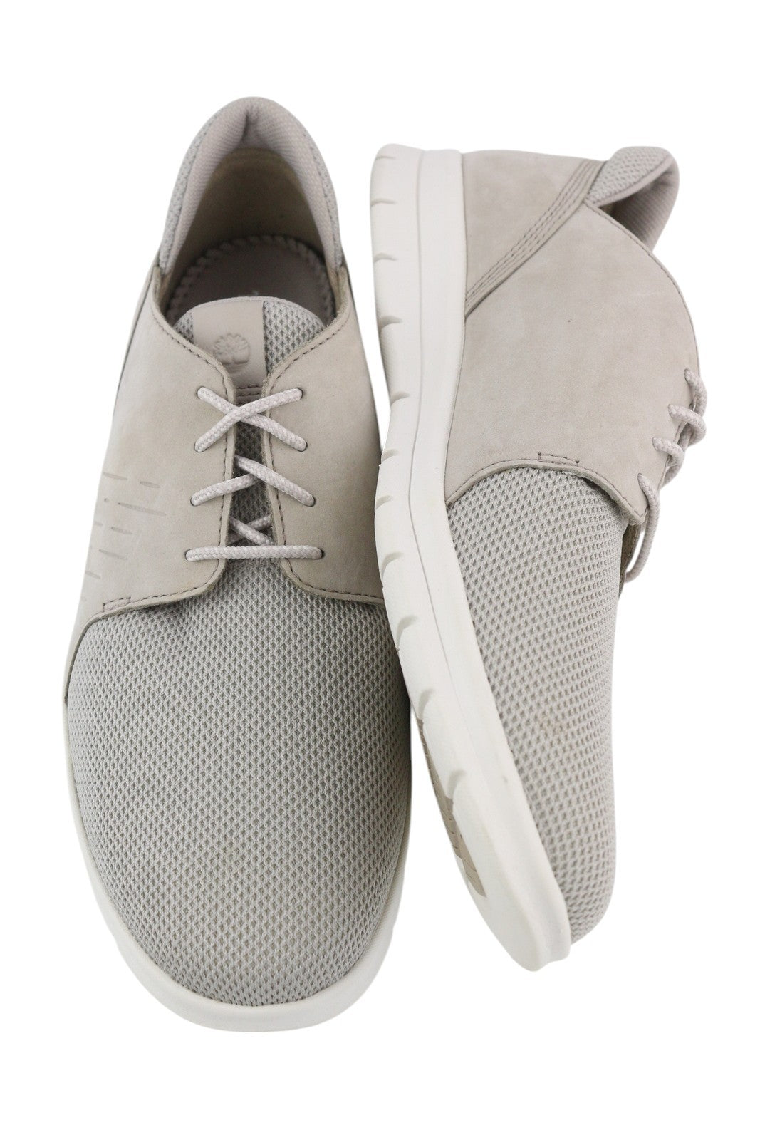 TIMBERLAND A267A Men Sneakers EU42/43 Grey Leather Low Top Lace Up Trainers