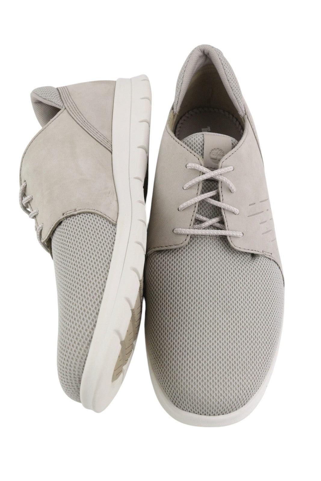 TIMBERLAND A267A Men Sneakers EU42/43 Grey Leather Low Top Lace Up Trainers