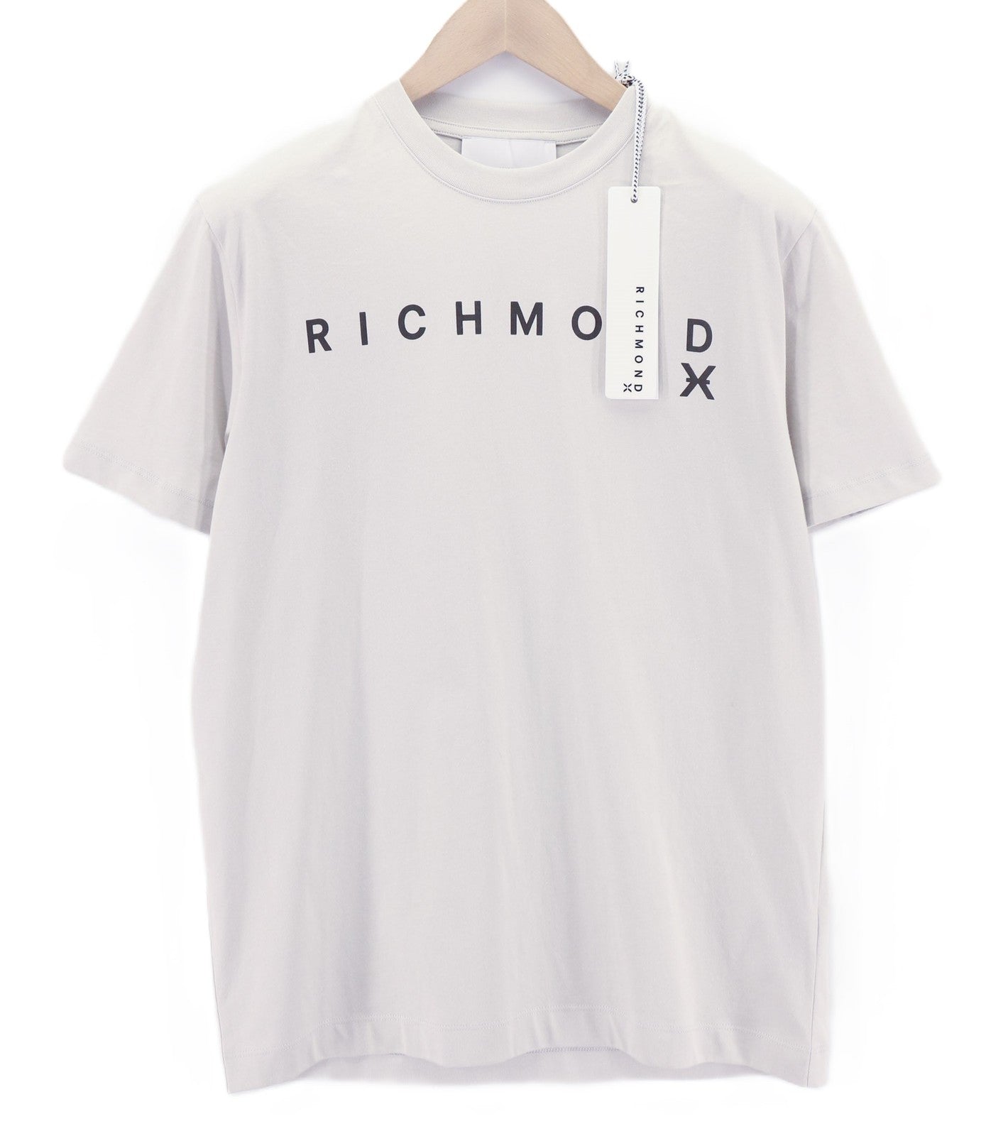 RICHMOND Mens T-Shirt M Grey Short Sleeve Crew  Stretch  All Seasons