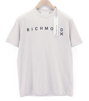 RICHMOND Mens T-Shirt M Grey Short Sleeve Crew  Stretch  All Seasons