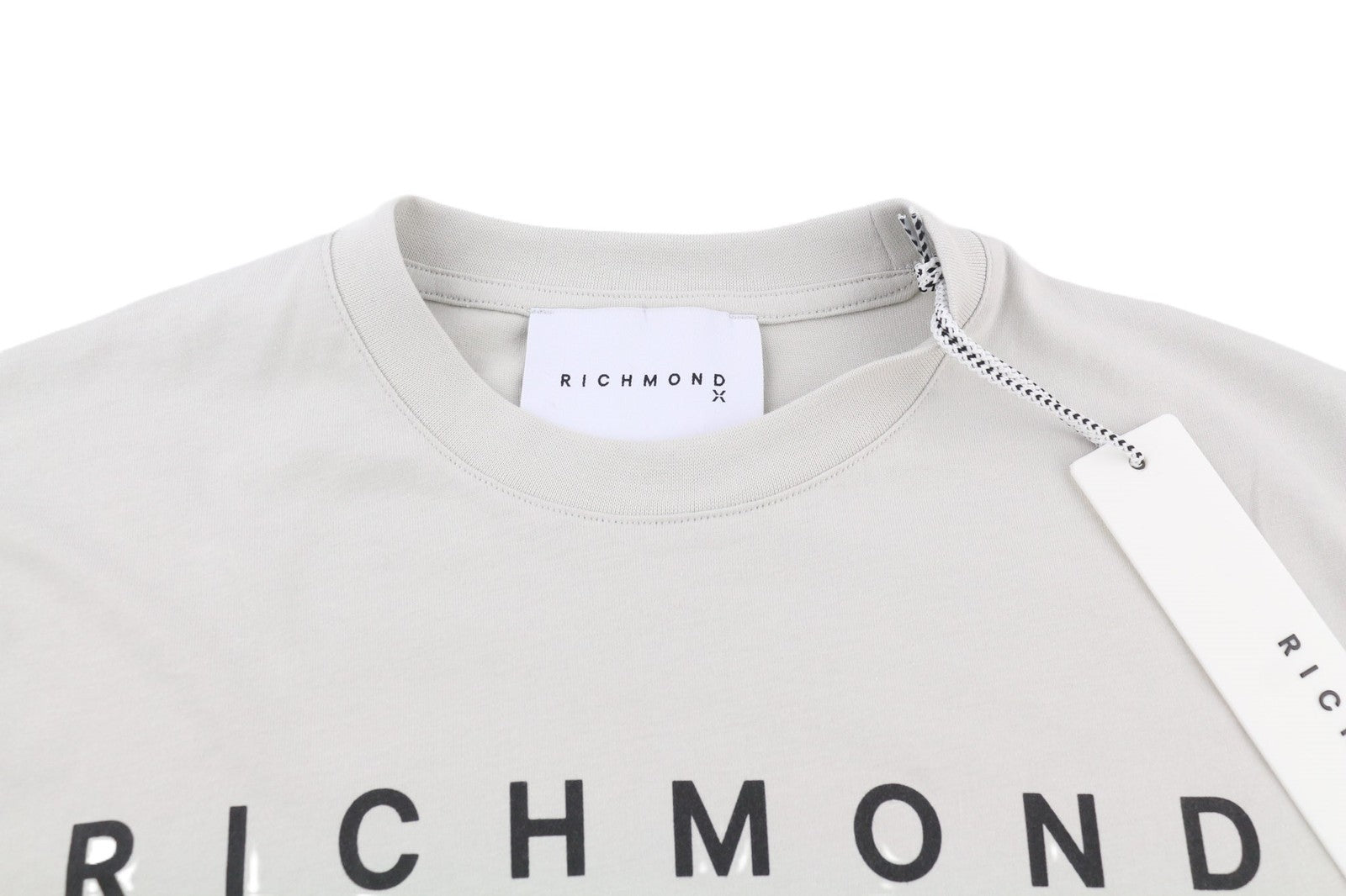 RICHMOND Mens T-Shirt M Grey Short Sleeve Crew  Stretch  All Seasons