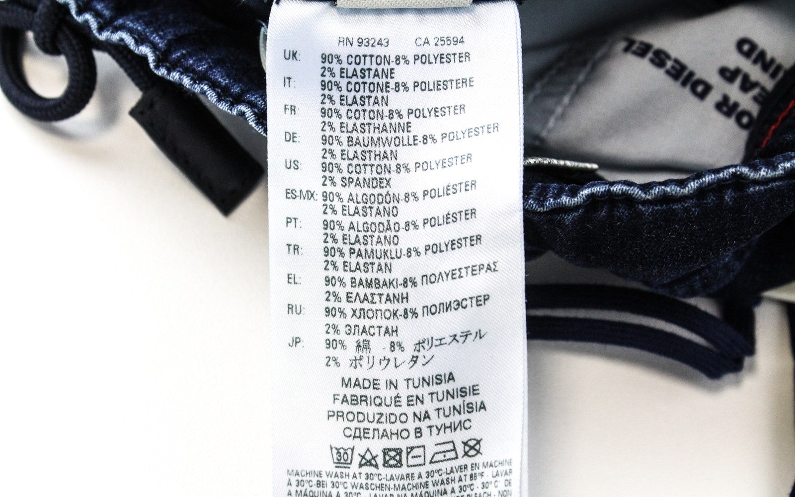 DIESEL Krooley-NE 0687D W28 Men Jeans Fade Contrasting Blue Sweat Jogg Tapered