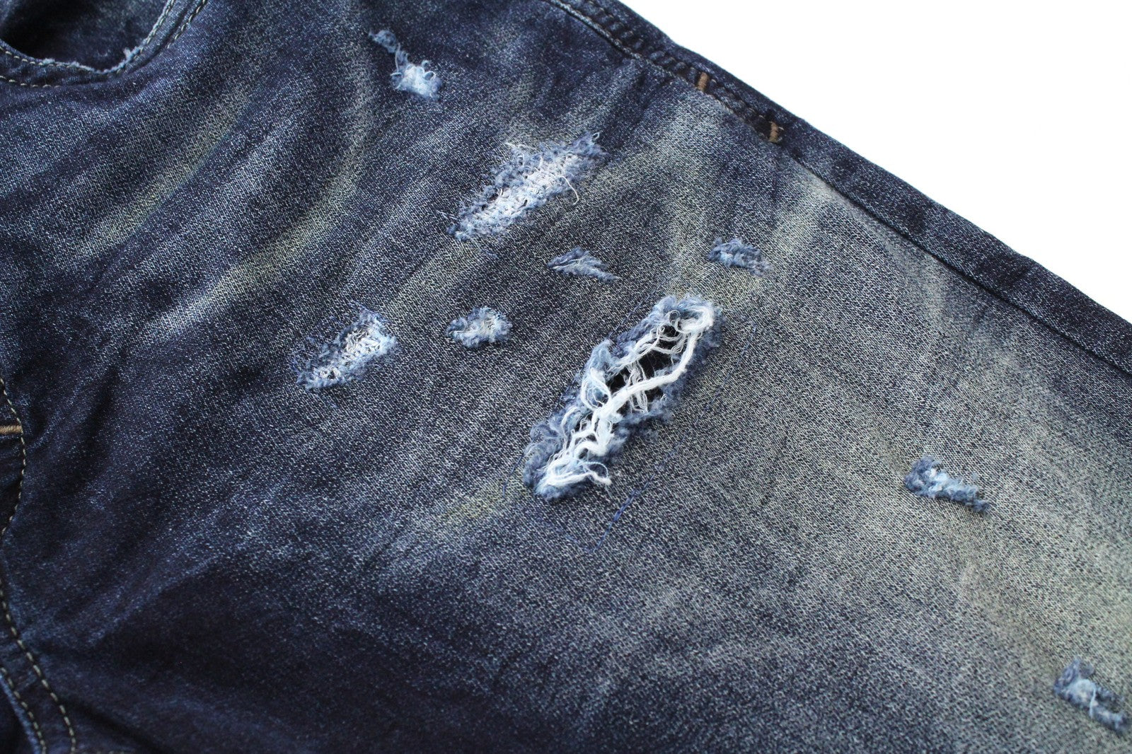 DIESEL Thavar-NE R060S W28 Men Jeans Sweat Jogg Blue Taper Distressed Aged Look