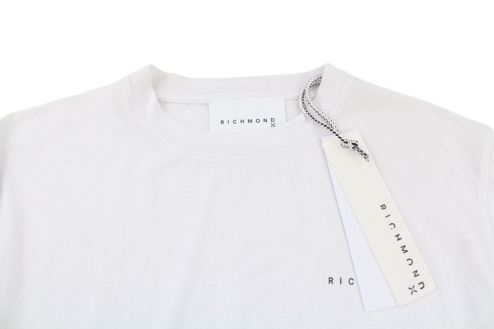 JOHN RICHMOND Mens T-Shirt M White Loose Crew Short Sleeve  All Seasons