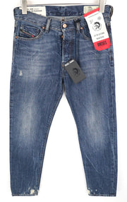 DIESEL Mharky 080AG W29/L32 Men Jeans Stone Washed Slim Skinny Distress Blue