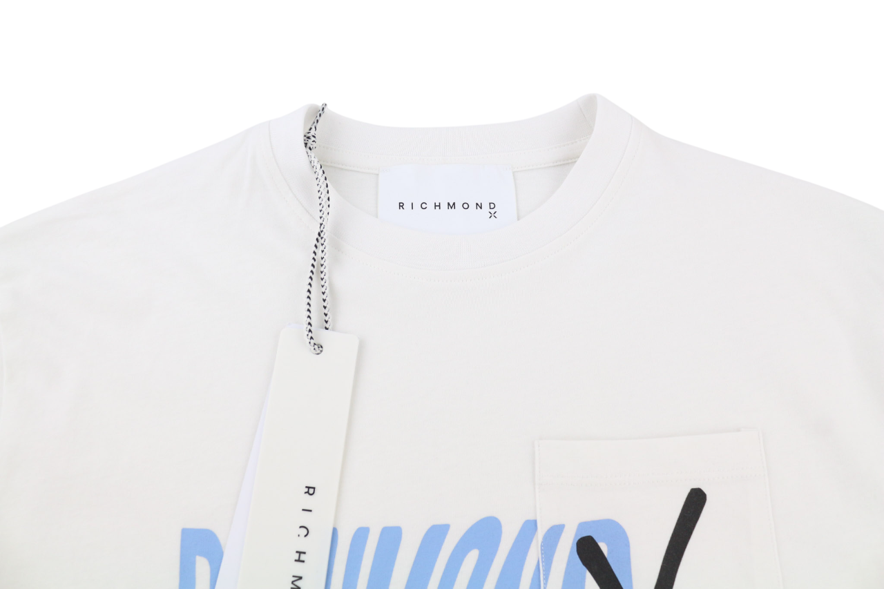 JOHN RICHMOND Mens T-Shirt M White Crew Short Sleeve  Print All Seasons