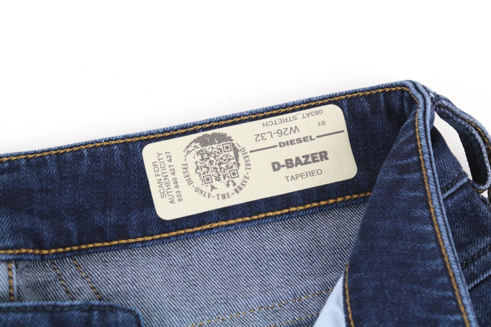 DIESEL D-Blazer 083AT W26/L32 Men Jeans Tapered Leg Wash Blue Cotton Stretch