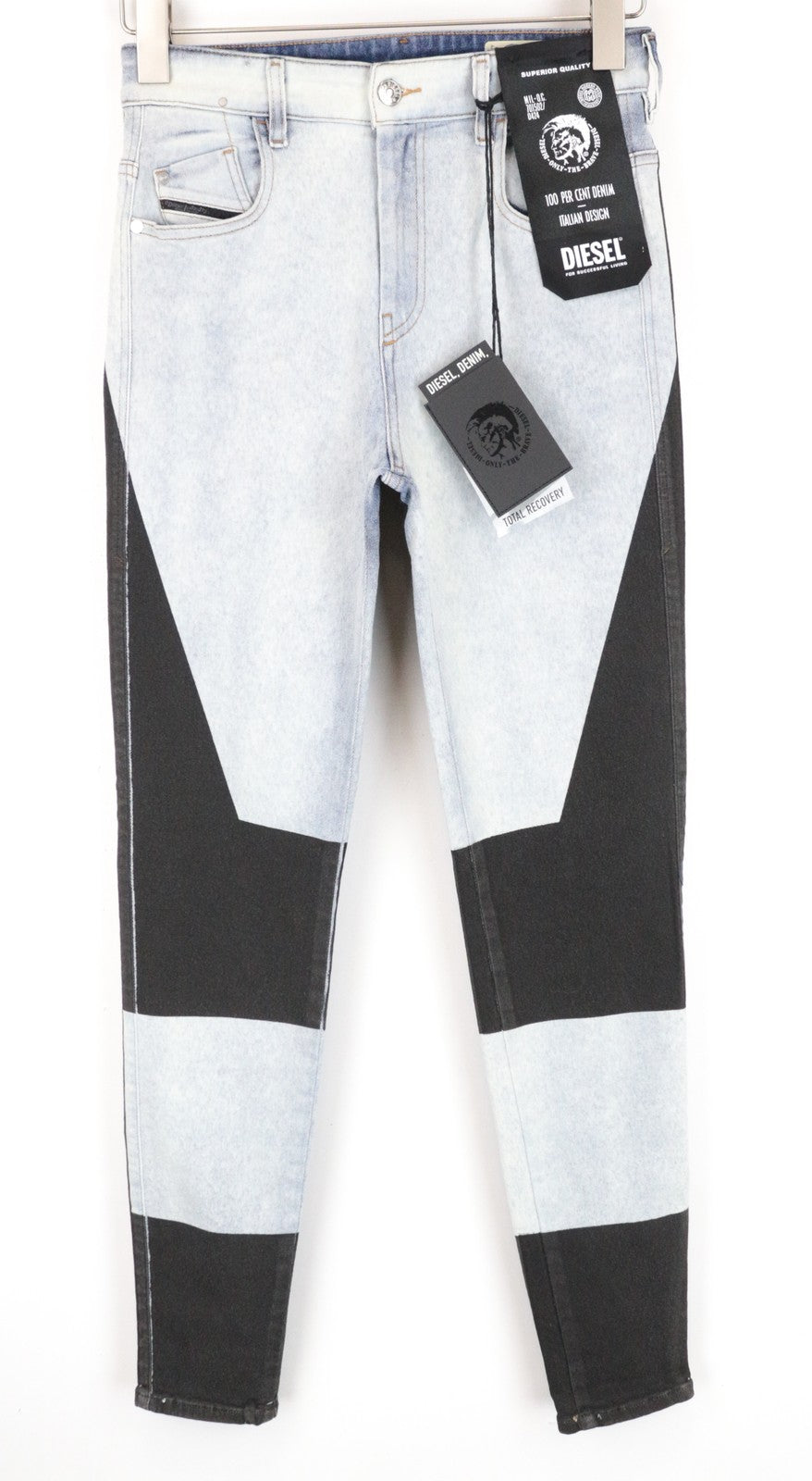 DIESEL Slandy-High-SP 0890M W27/L32 Women Jeans Super Skinny Washed Blue Stretch