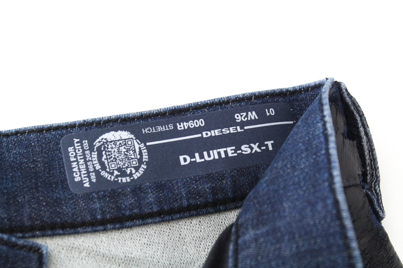 DIESEL D-Luite-SX-T 0094R W26 Women Jeans Animal Print Flared Sweat Jogg Coated