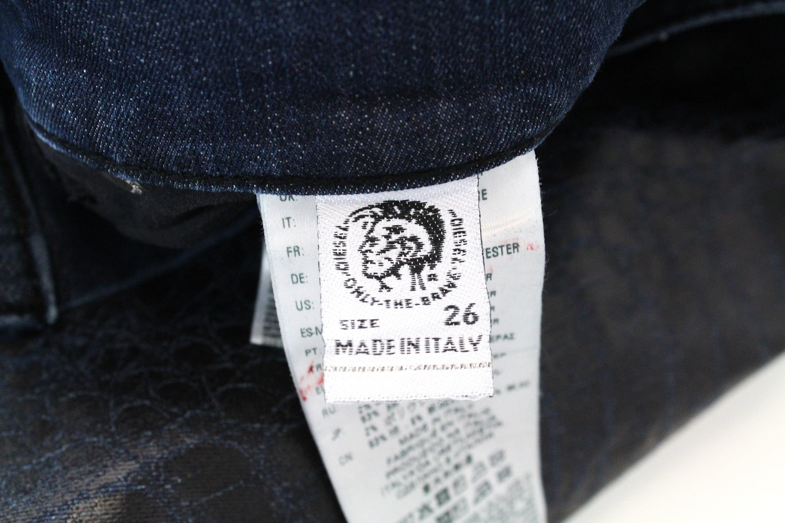 DIESEL D-Luite-SX-T 0094R W26 Women Jeans Animal Print Flared Sweat Jogg Coated