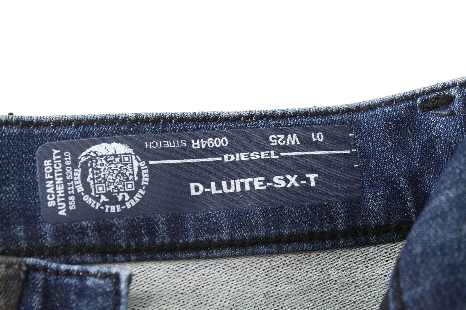 DIESEL D-Luite-SX-T 0094R W25 Women Jeans Coated Animal Print Sweat Jogg Flared