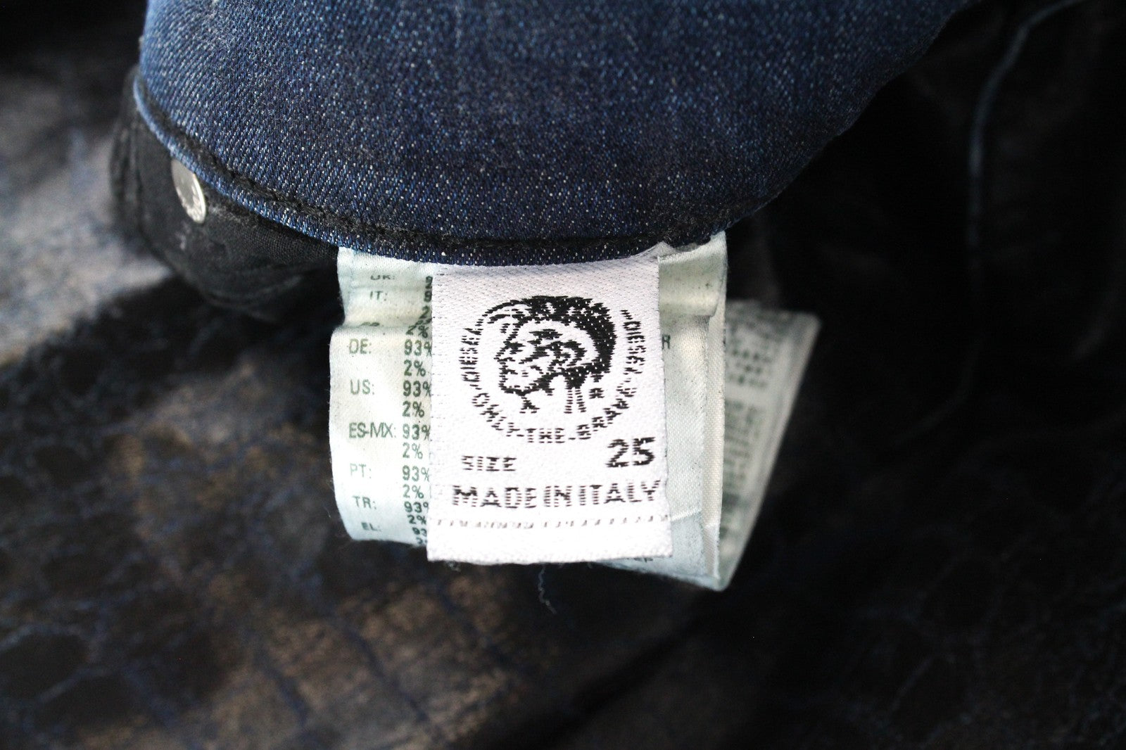 DIESEL D-Luite-SX-T 0094R W25 Women Jeans Coated Animal Print Sweat Jogg Flared