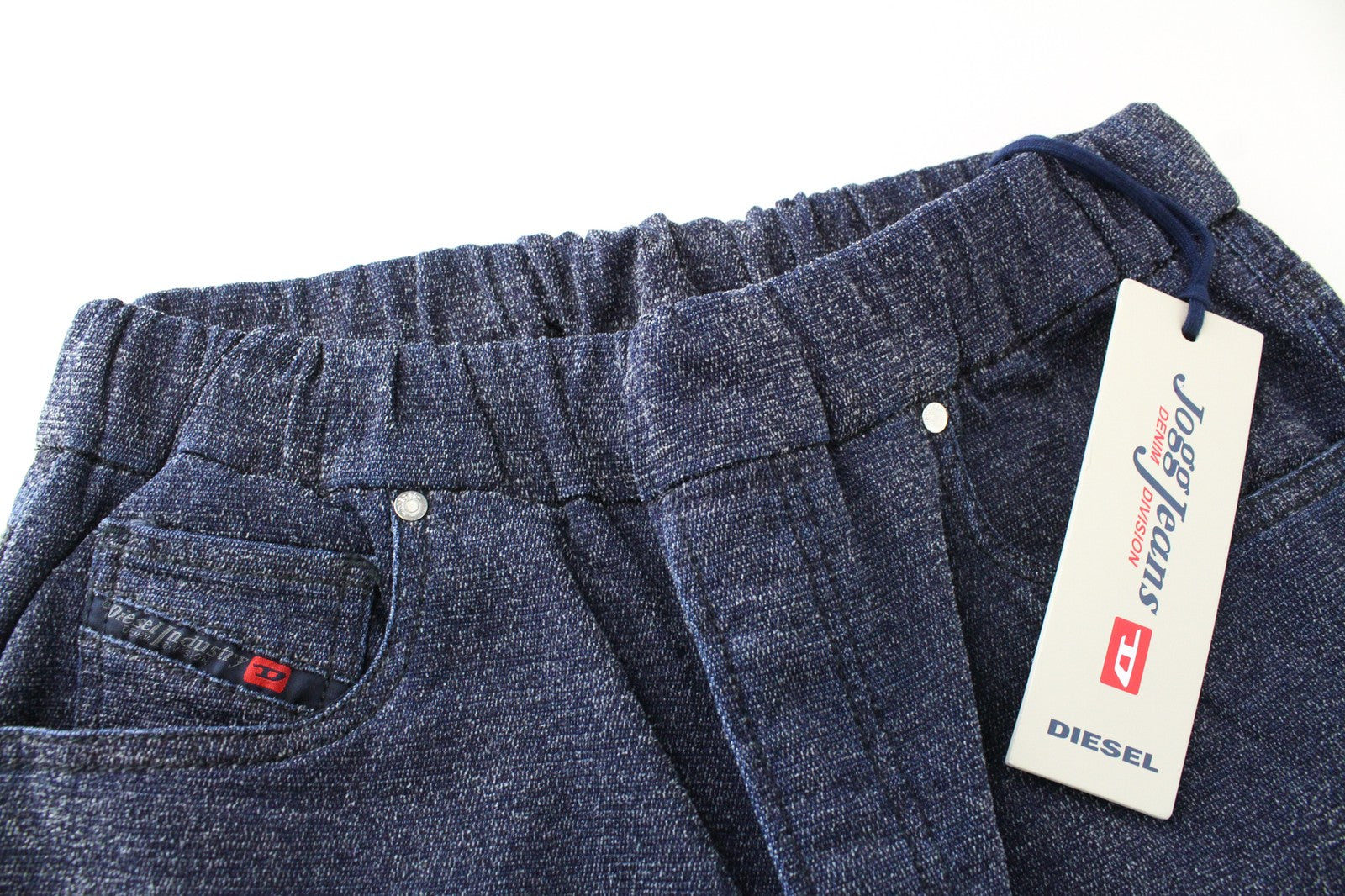 DIESEL Cosee-NE 0685Z W27 Women Trousers Boyfriend Fit Blue Pull-On Sweat Jogg