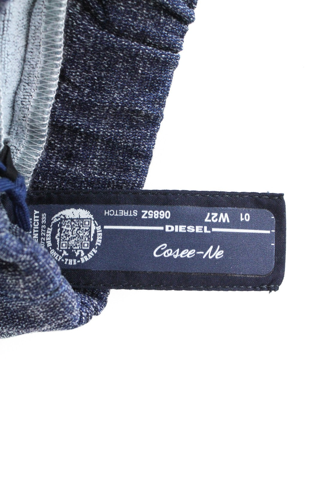 DIESEL Cosee-NE 0685Z W27 Women Trousers Boyfriend Fit Blue Pull-On Sweat Jogg