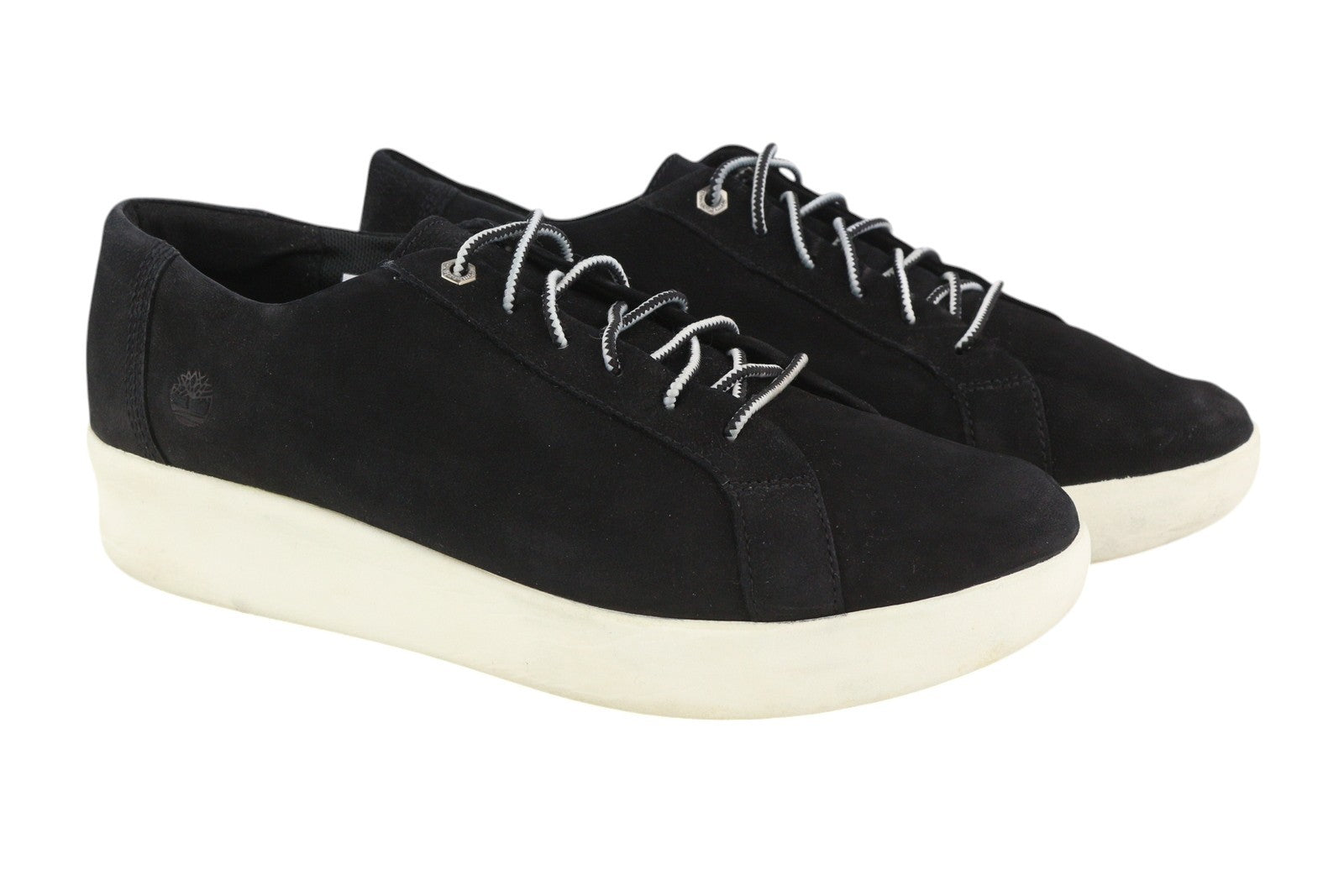 TIMBERLAND A1ST6 Women Sneakers EU42 Black Low Top Lace Up Almond Toe Trainers