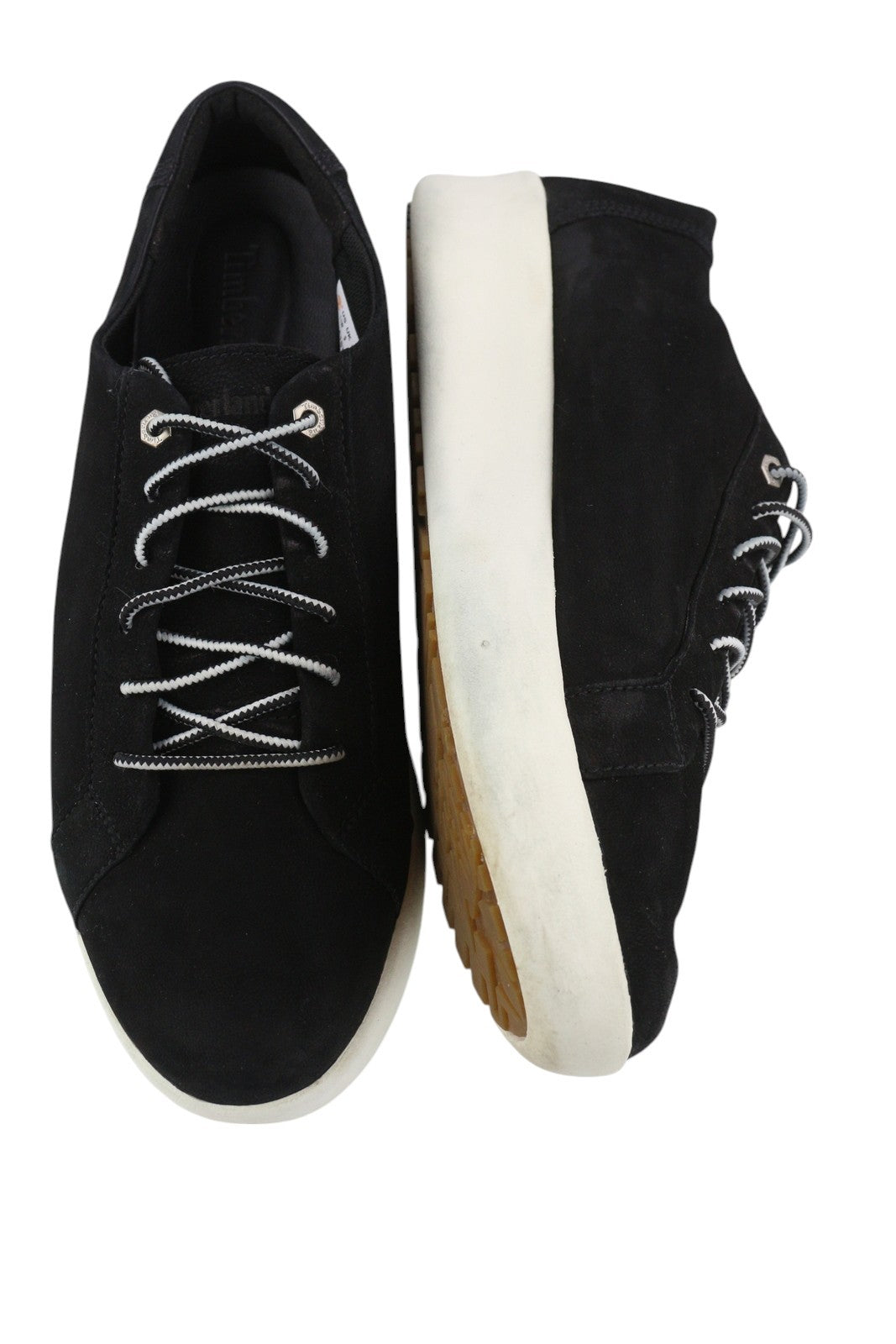 TIMBERLAND A1ST6 Women Sneakers EU42 Black Low Top Lace Up Almond Toe Trainers