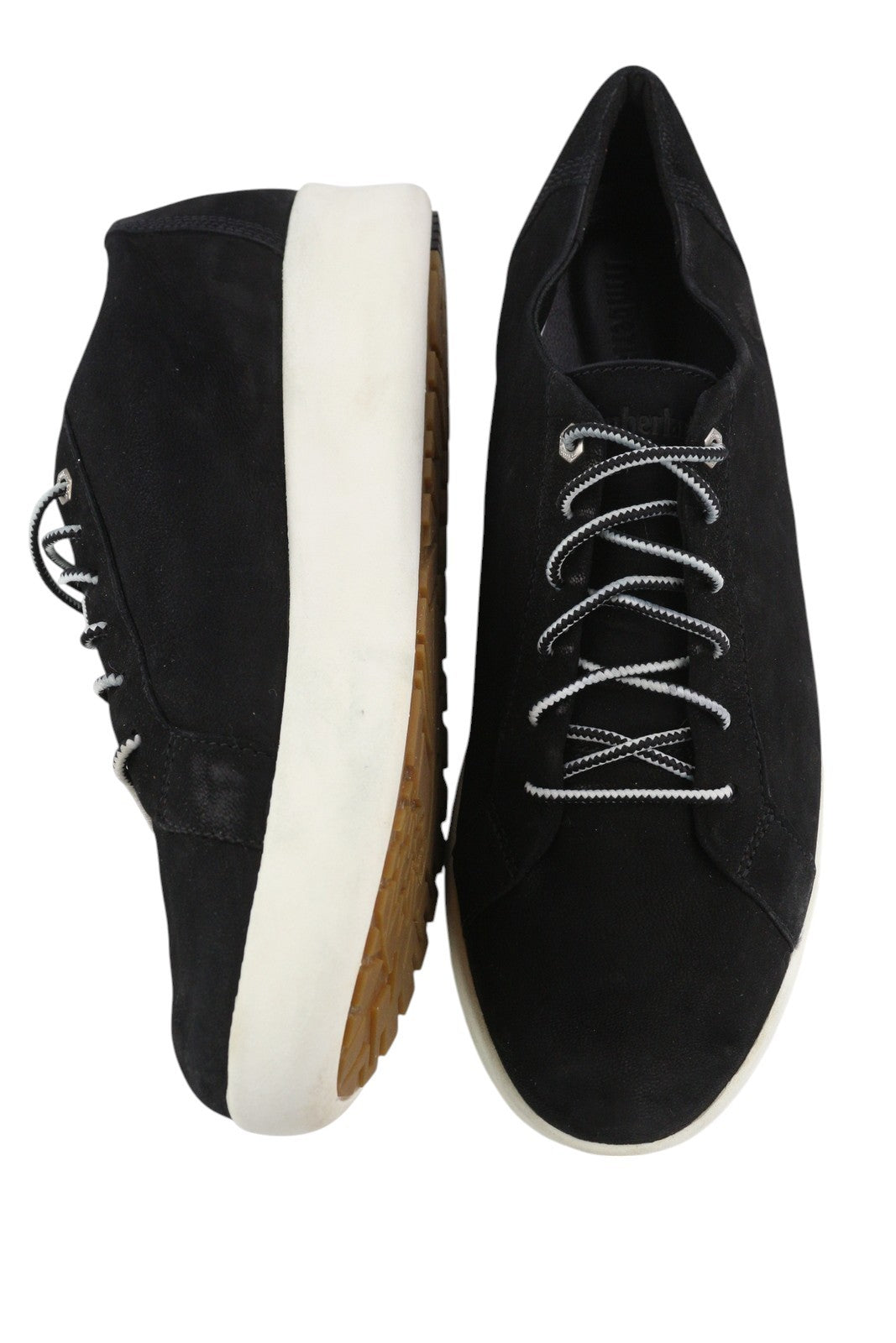 TIMBERLAND A1ST6 Women Sneakers EU42 Black Low Top Lace Up Almond Toe Trainers