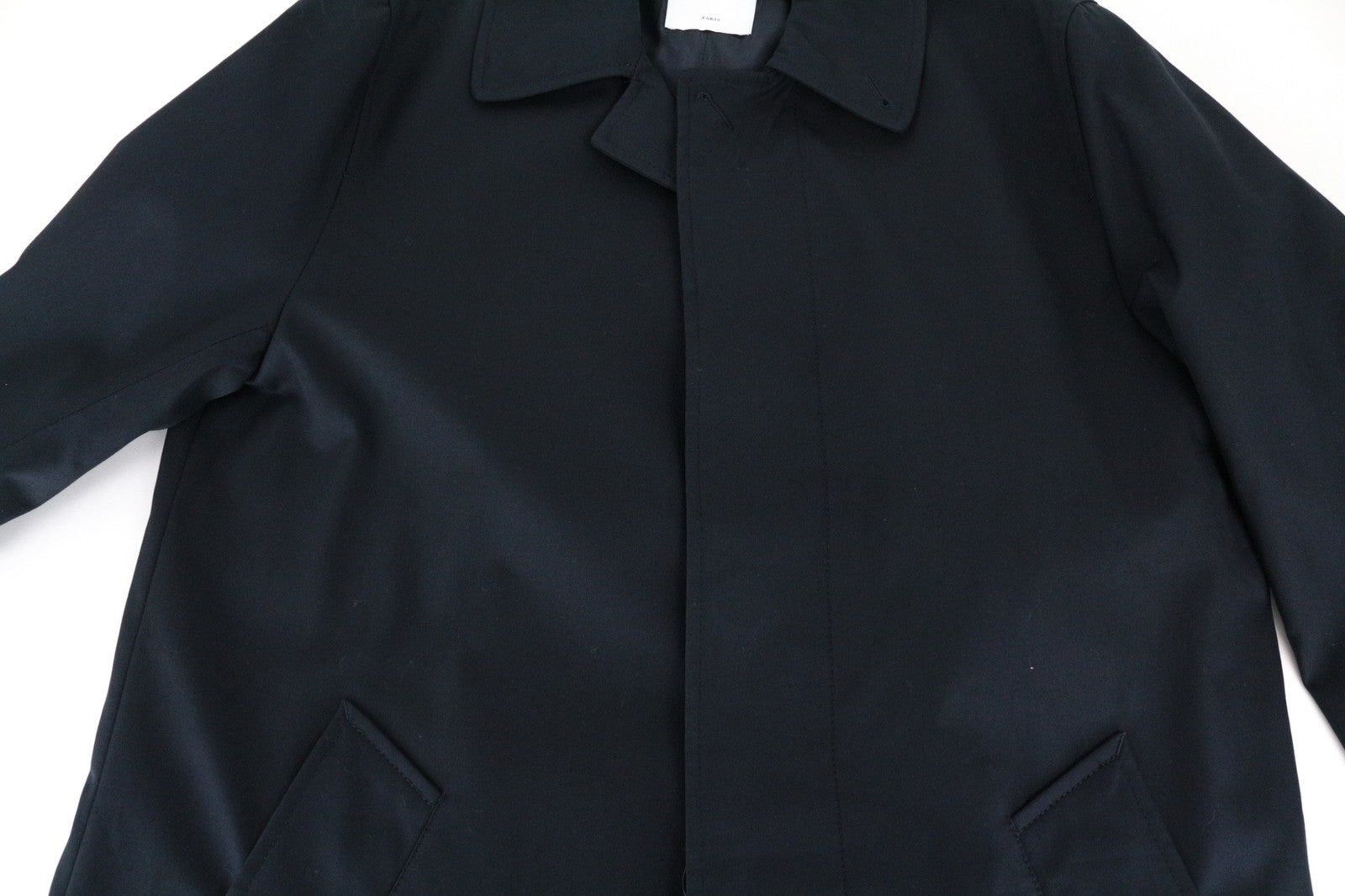 SANDRO S Men Coat Marine Blue Mac Town Trench Classic Slim Fit Notch RRP€385