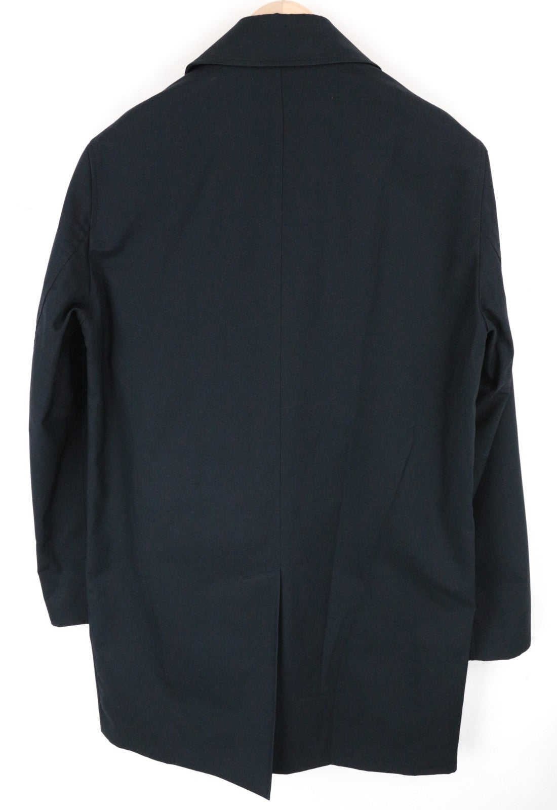 SANDRO S Men Coat Marine Blue Mac Town Trench Classic Slim Fit Notch RRP€385