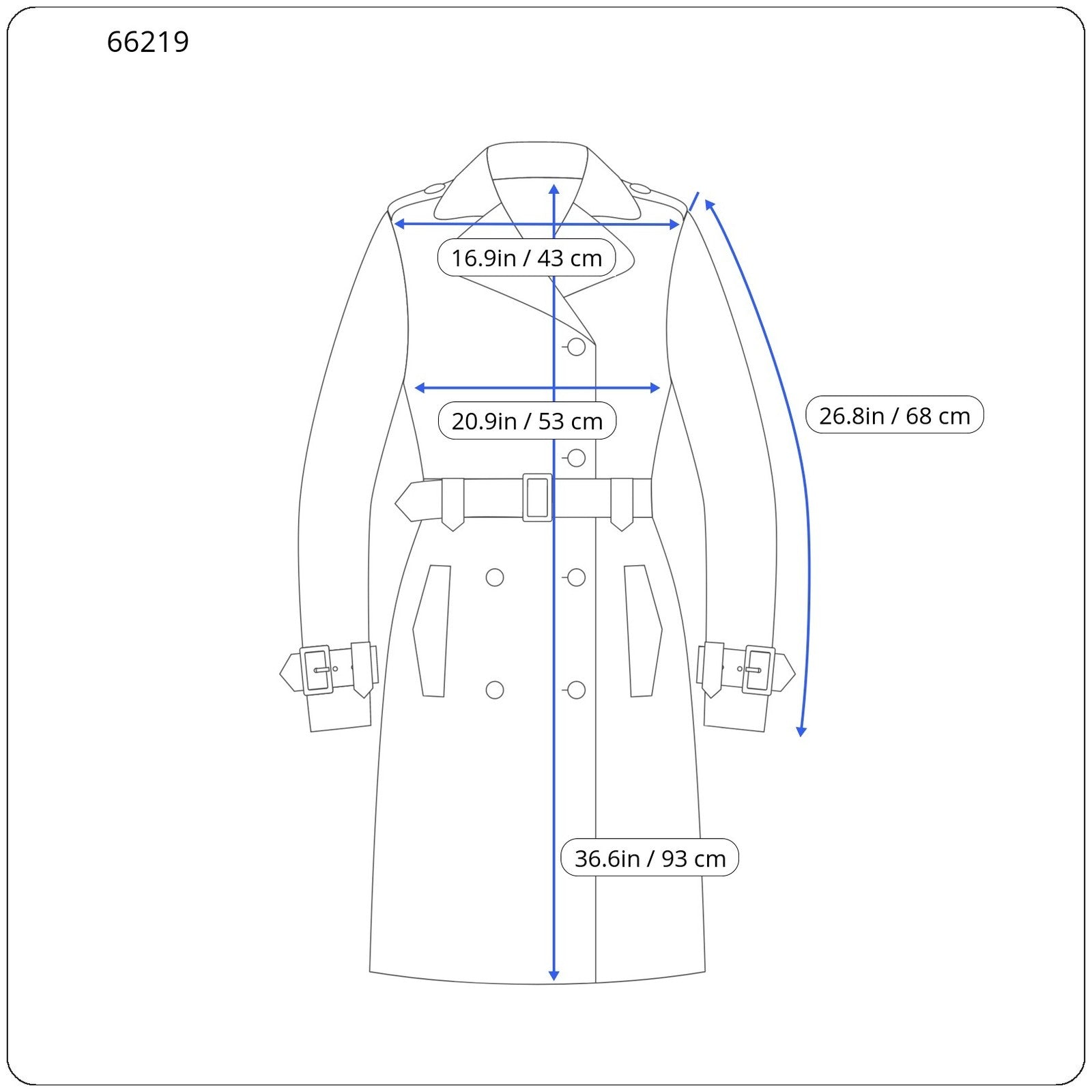 SANDRO S Men Coat Marine Blue Mac Town Trench Classic Slim Fit Notch RRP€385