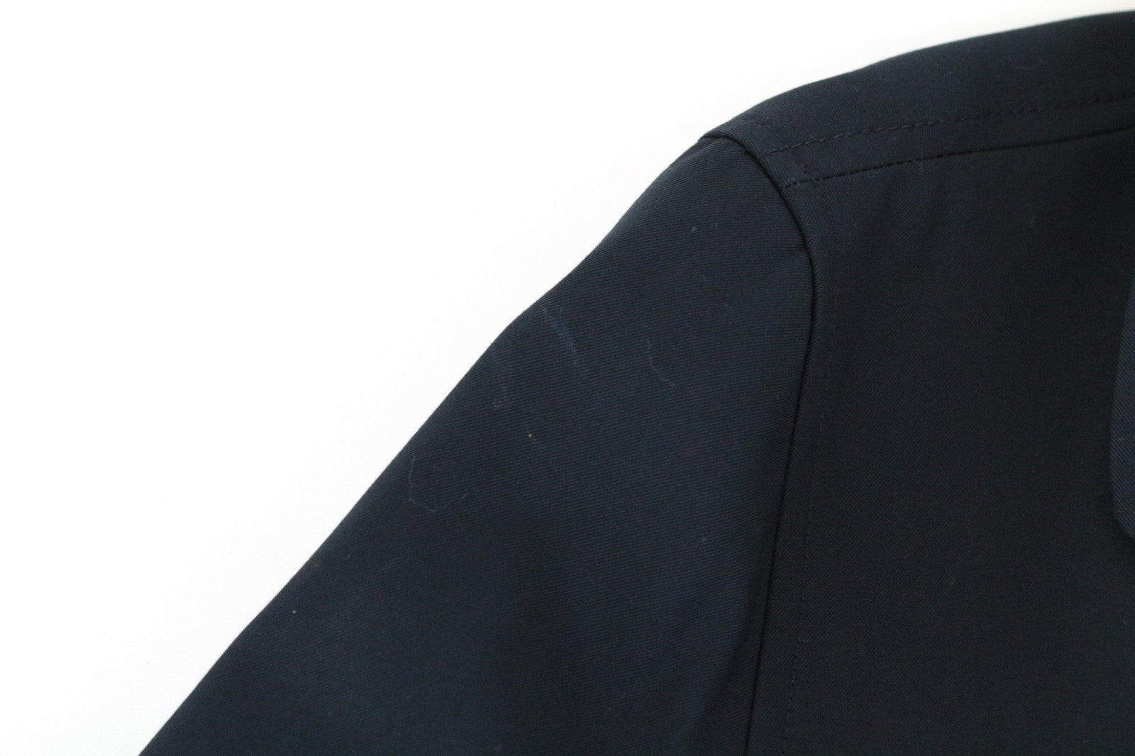 SANDRO S Men Coat Marine Blue Mac Town Trench Classic Slim Fit Notch RRP€385