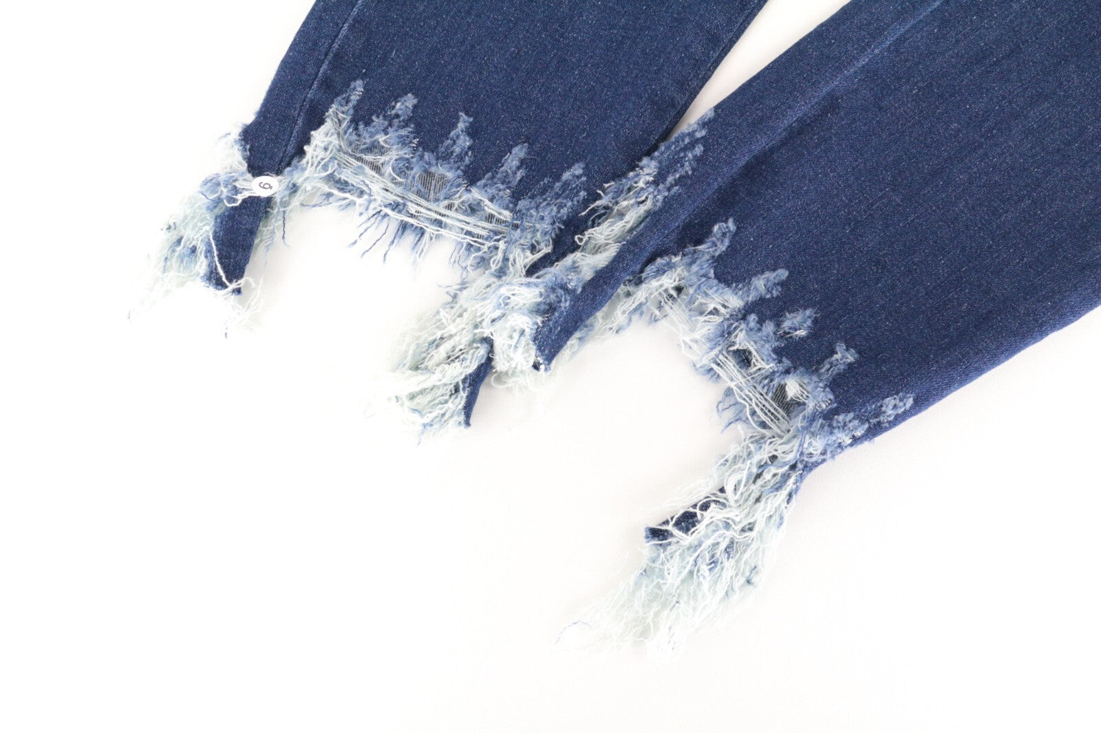 DIESEL Slandy 088AT W34/L32 Women Jeans Mid-Blue Distress Super Slim Skinny