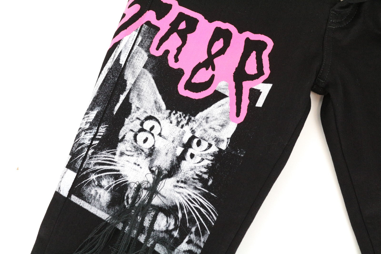 DIESEL Slandy-SP5 069KX W28/L32 Women Jeans Black Stretch Super Skinny Drawings