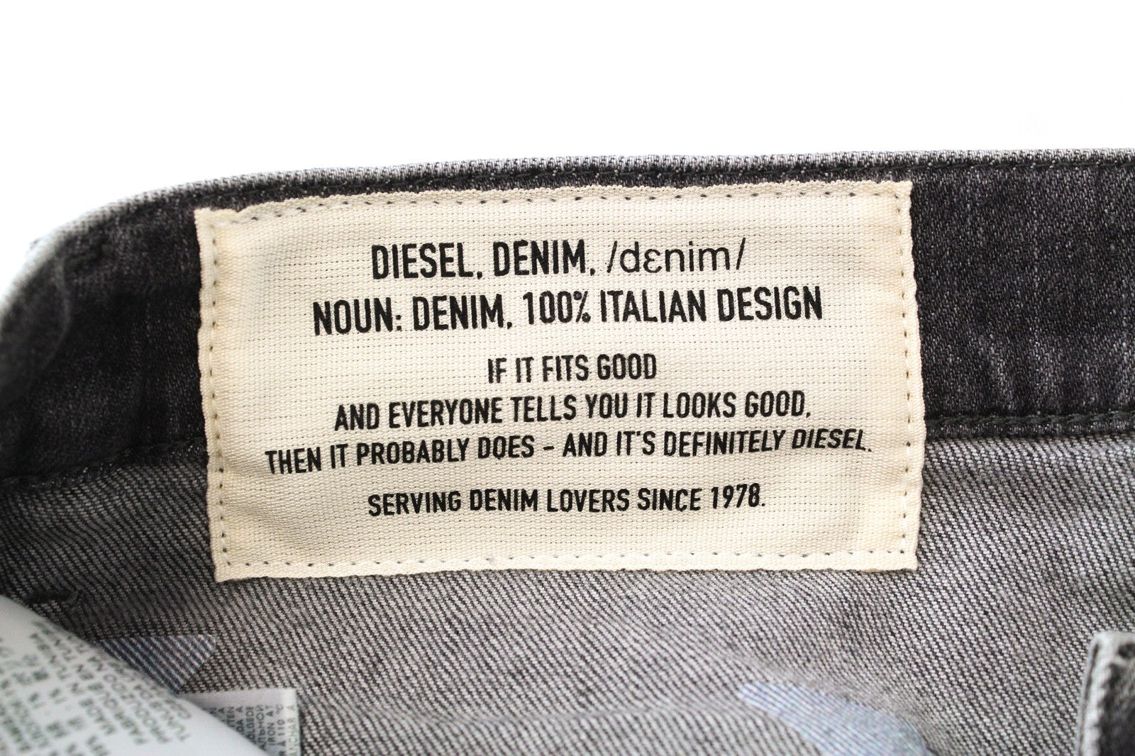 DIESEL D-Eetar 0890F W29/L30 Men Jeans Faded Grey Stretch Tapered Fit Distressed