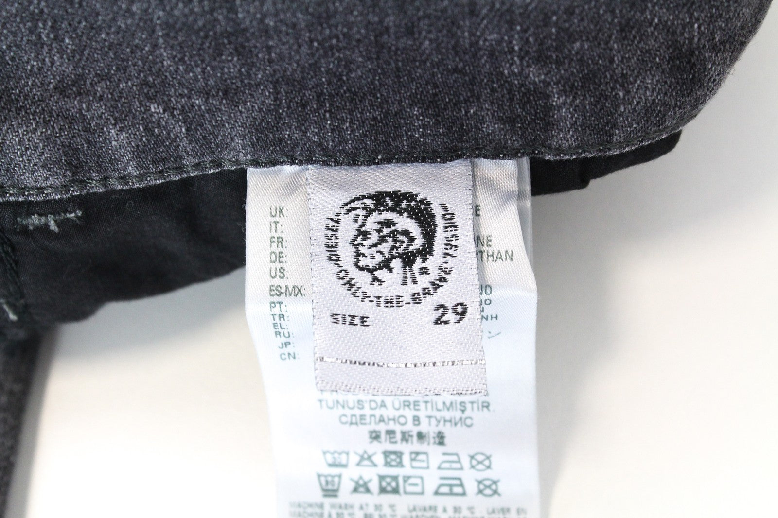 DIESEL D-Eetar 0890F W29/L30 Men Jeans Faded Grey Stretch Tapered Fit Distressed