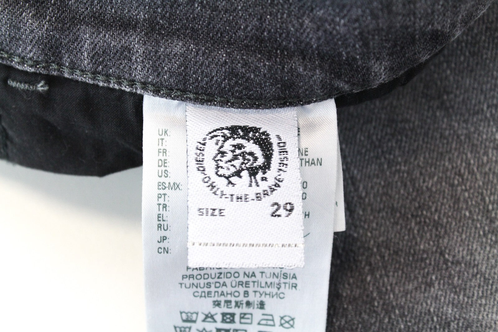 DIESEL D-Eetar 0890F W29/L30 Men Jeans Tapered Fit Distressed Faded Grey Stretch