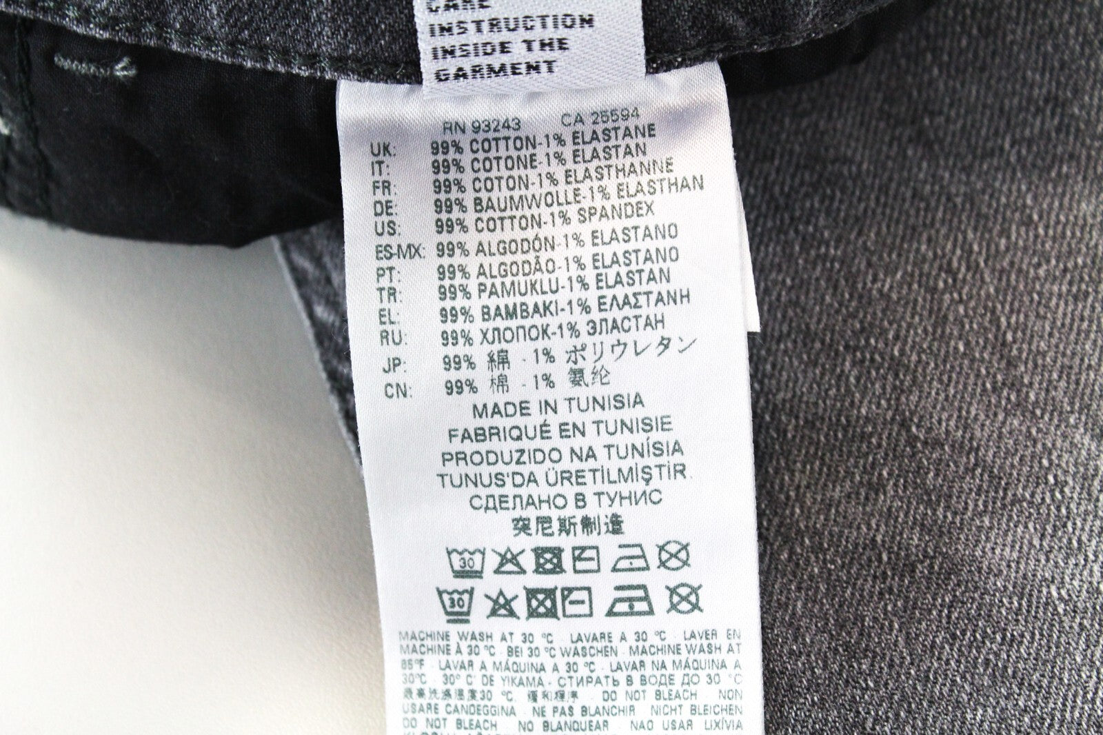 DIESEL D-Eetar 0890F W29/L30 Men Jeans Tapered Fit Distressed Faded Grey Stretch