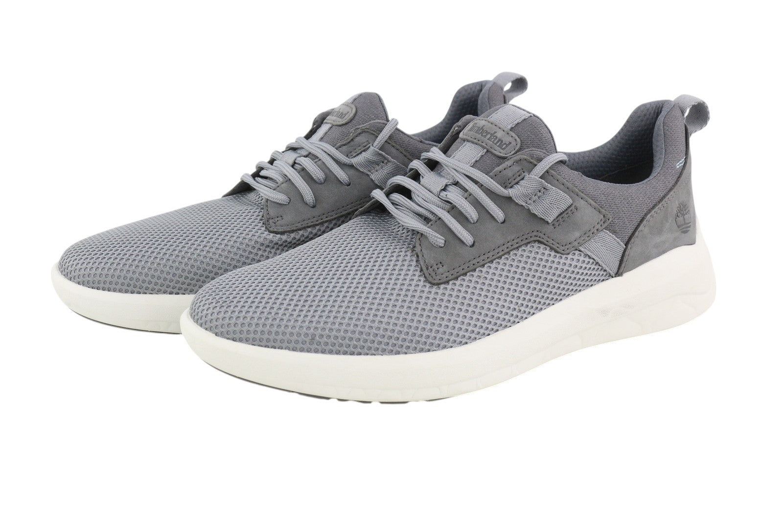 TIMBERLAND A3QBA Men Sneakers EU42 Grey Low Top Lace Up Almond Toe Green Stride