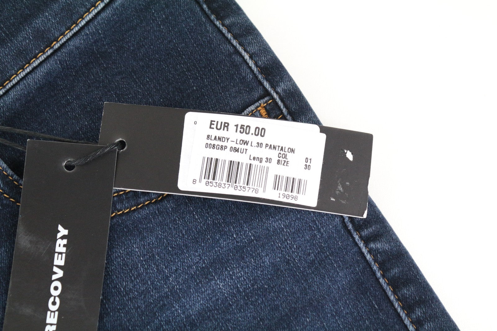 DIESEL Slandy-Low 084UT W30/L30 Women Jeans Stretchy Dark Blue Super Slim Skinny