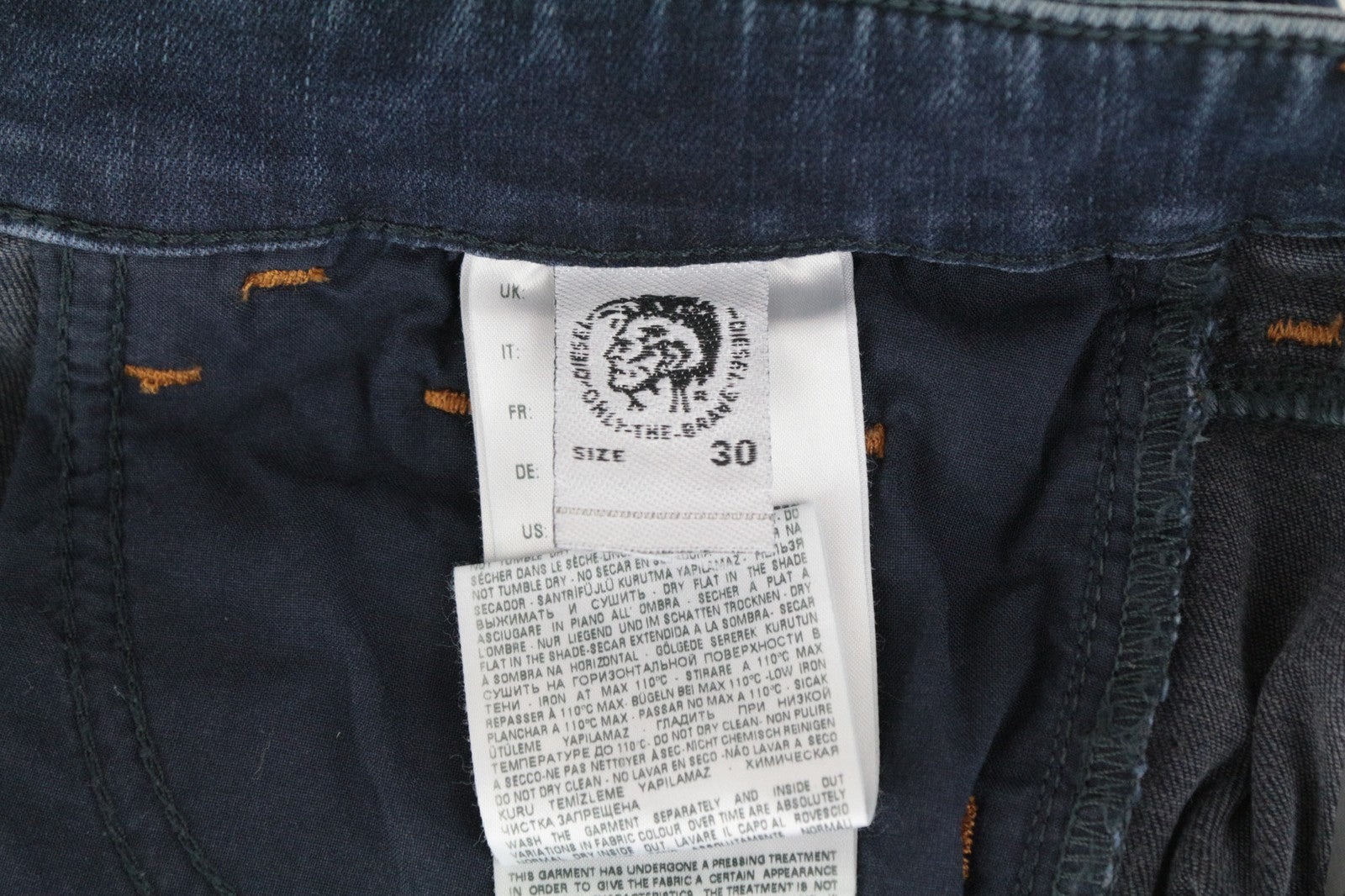 DIESEL Slandy-Low 084UT W30/L30 Women Jeans Stretchy Dark Blue Super Slim Skinny