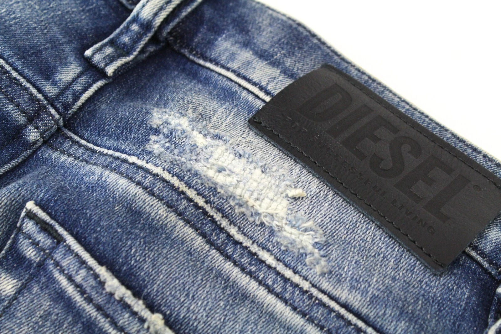 DIESEL D-Reeft-T 0870O W26 Men Jeans Skinny Boys Sweat Jogg Aged Look Stained