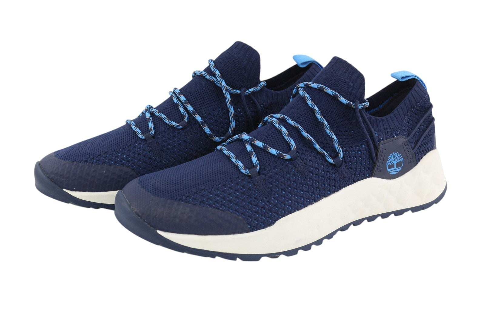 TIMBERLAND A3DBT Men Sneakers EU41.5 Blue Low Top Almond Toe Logo Green Stride