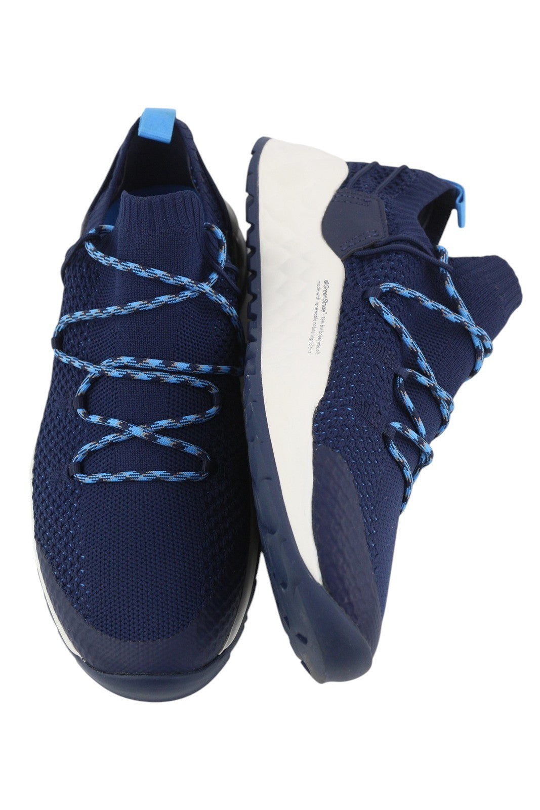 TIMBERLAND A3DBT Men Sneakers EU41.5 Blue Low Top Almond Toe Logo Green Stride