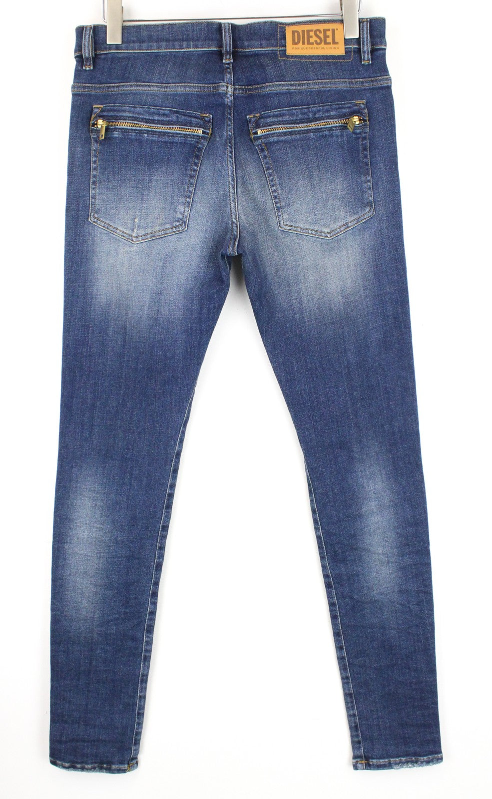 DIESEL D-Amny 086AV W31/L32 vyriški tamprūs džinsai su užtrauktuku, aptempti, dirbtinai sendinti 
