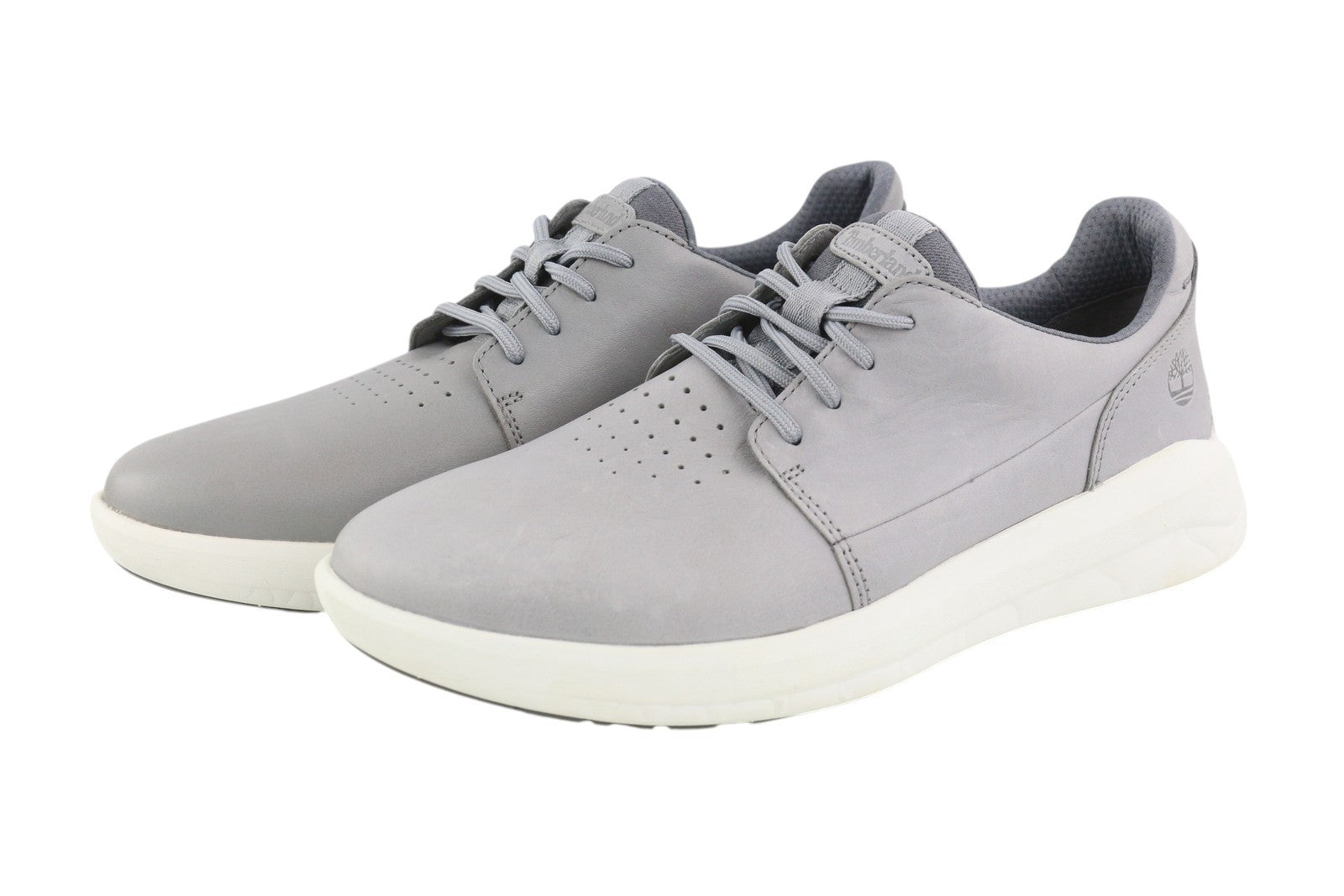 TIMBERLAND A2QA1 Men Sneakers EU42 Grey Leather Low Top Laced Almond Trainers