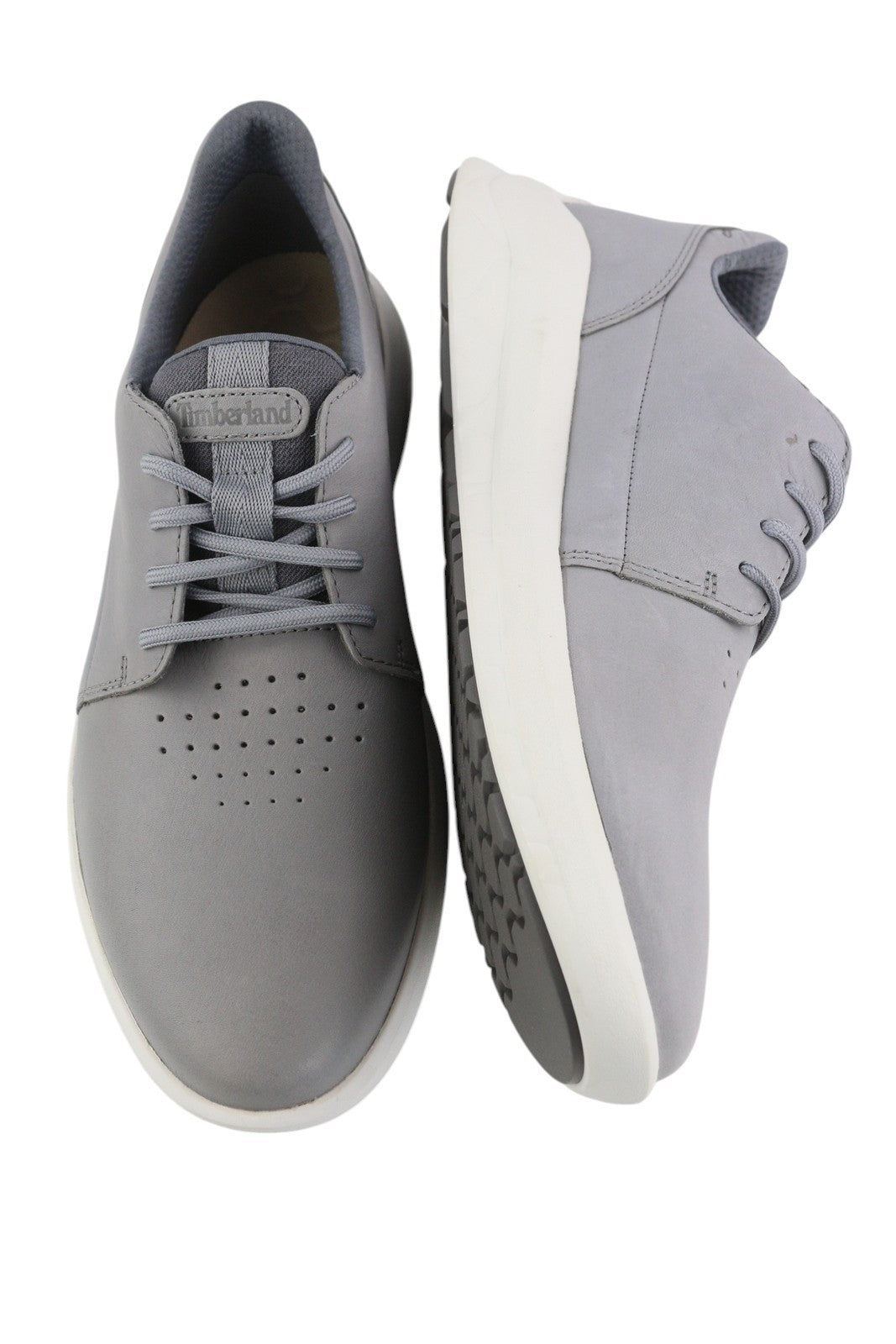 TIMBERLAND A2QA1 Men Sneakers EU42 Grey Leather Low Top Laced Almond Trainers