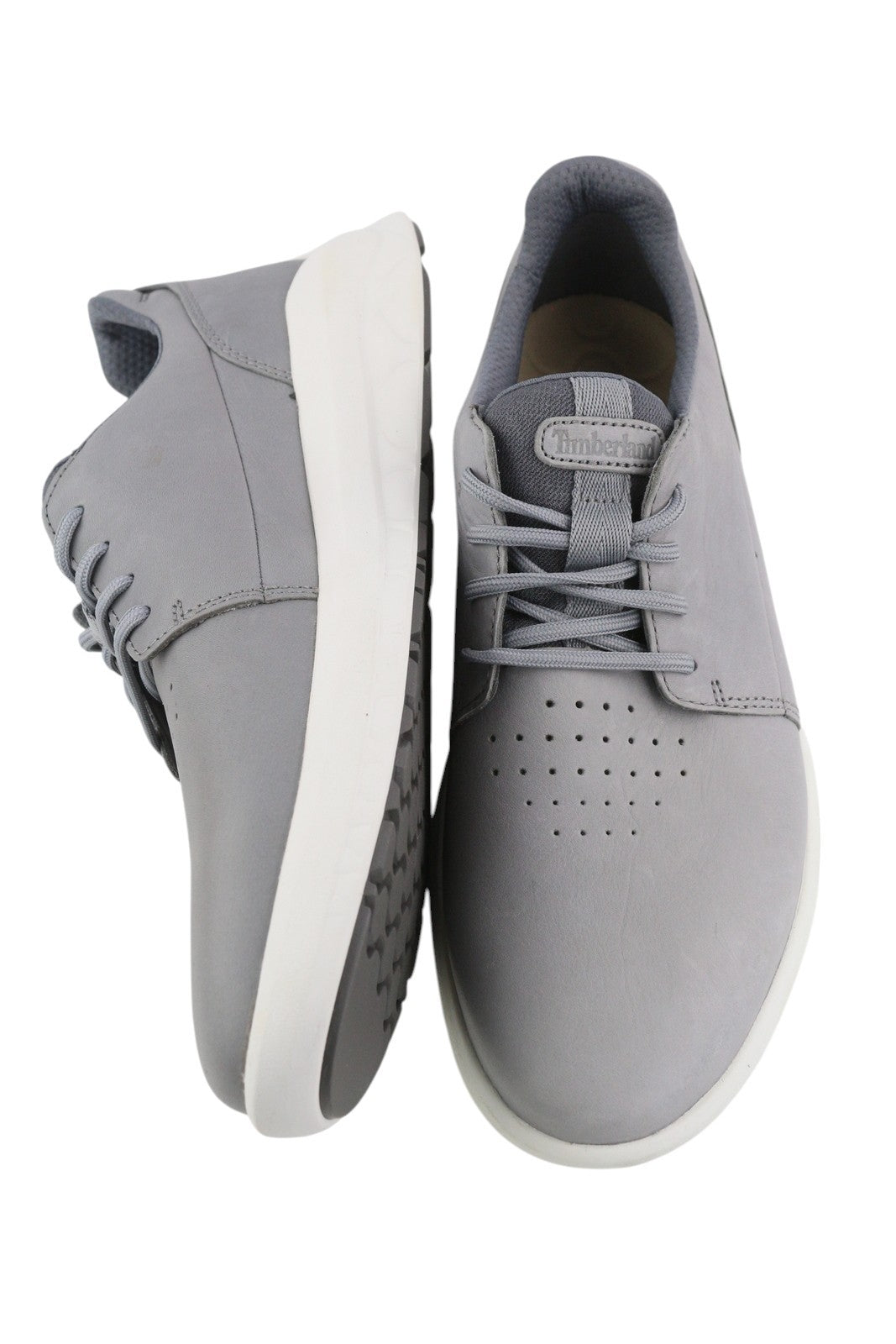 TIMBERLAND A2QA1 Men Sneakers EU42 Grey Leather Low Top Laced Almond Trainers