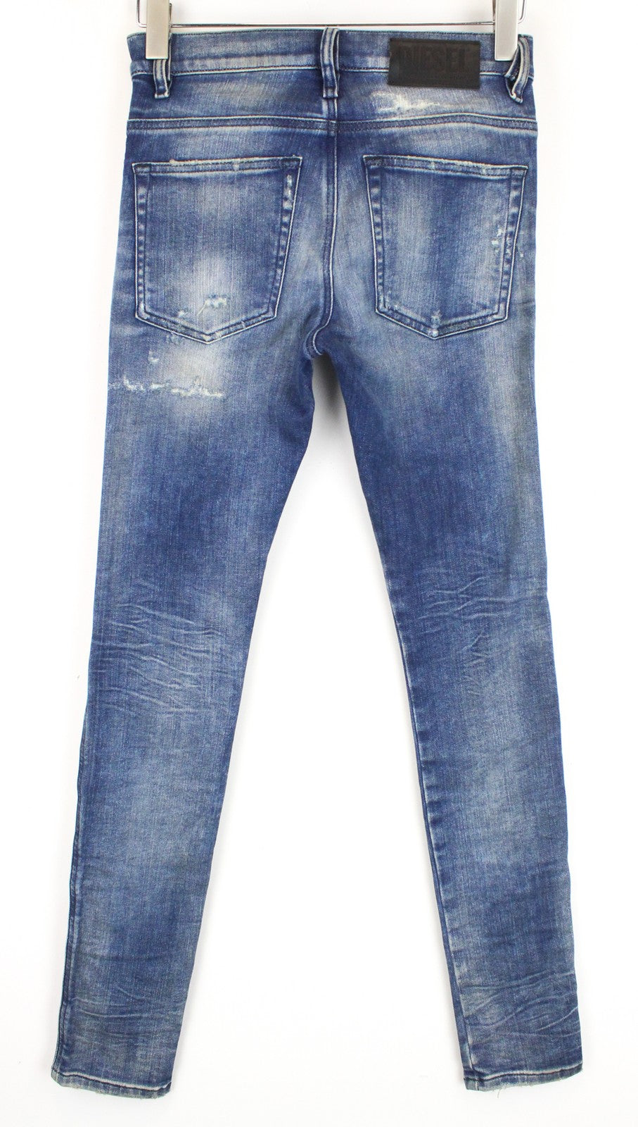 DIESEL D-Reeft-T 0870O W26 vyriški džinsai, aptempti, berniukiški, sportiniai, su dėmėmis. 