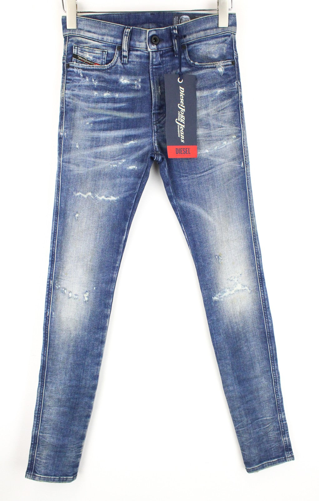 DIESEL D-Reeft-T 0870O W26 Men Jeans Boys Distressed Stained Sweat Jogg Skinny